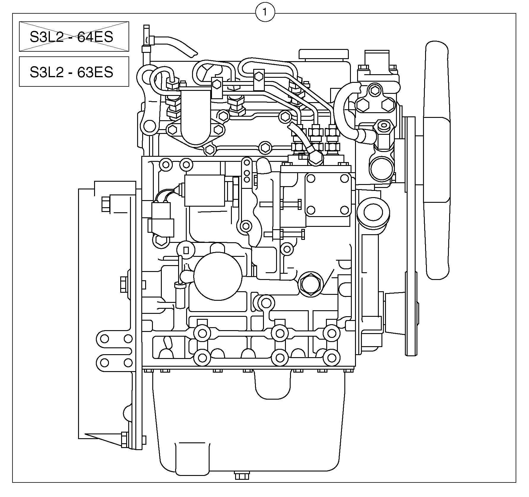Engine  S3L2-63ES — volvo parts diagram