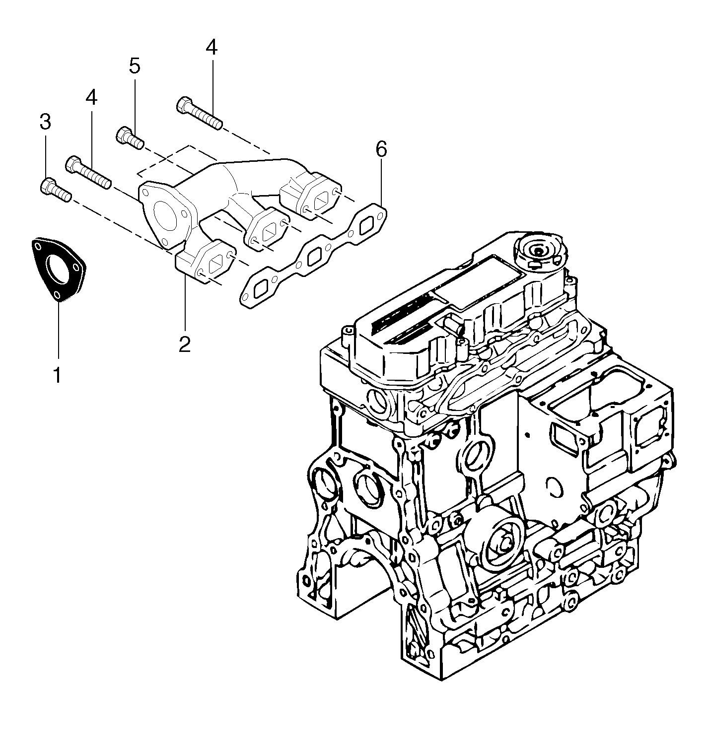 Exhaust manifold — volvo parts diagram