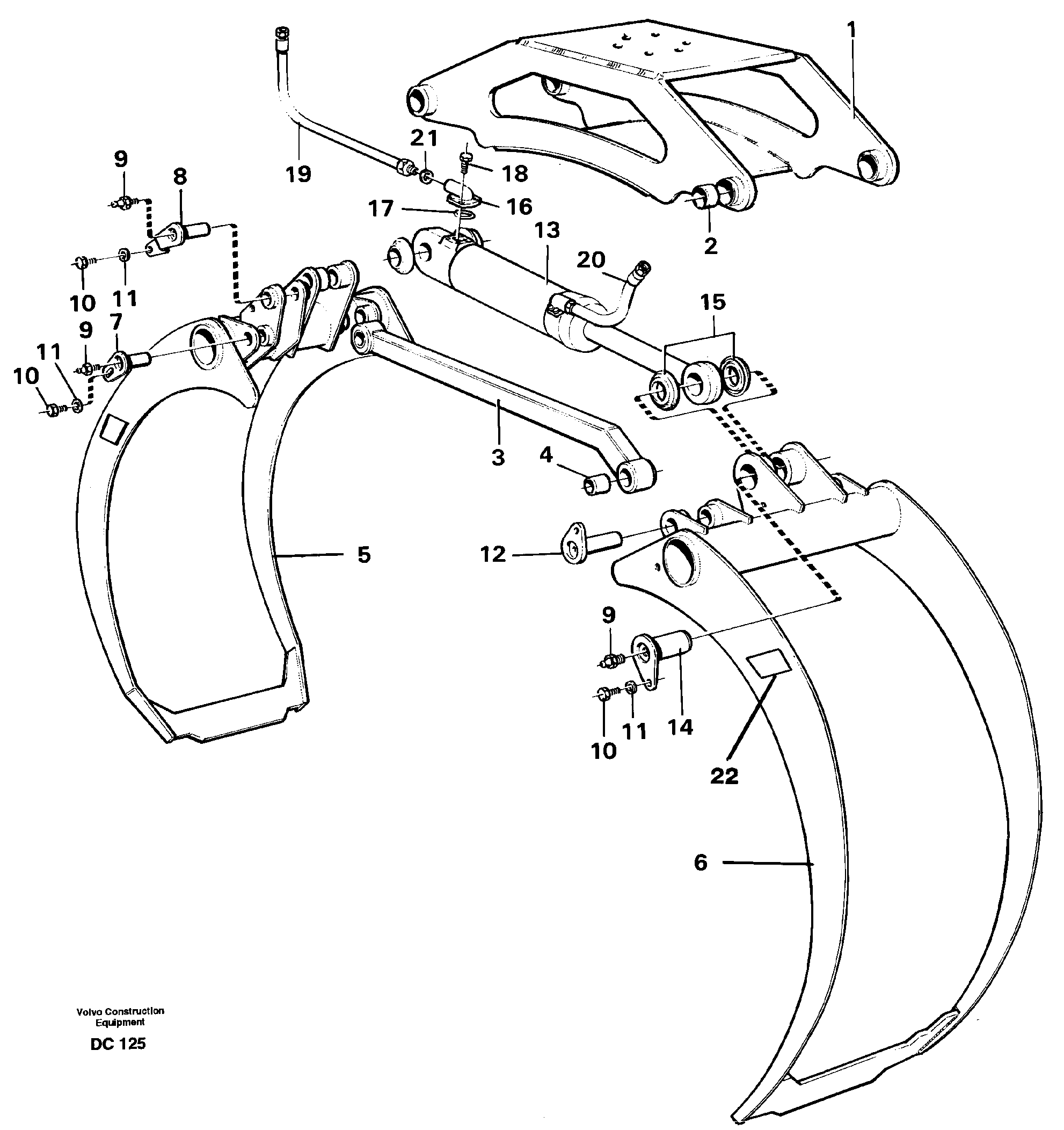 Grapple Swc  L90/B/C/D/E, L120/B/C/D/E — volvo parts diagram