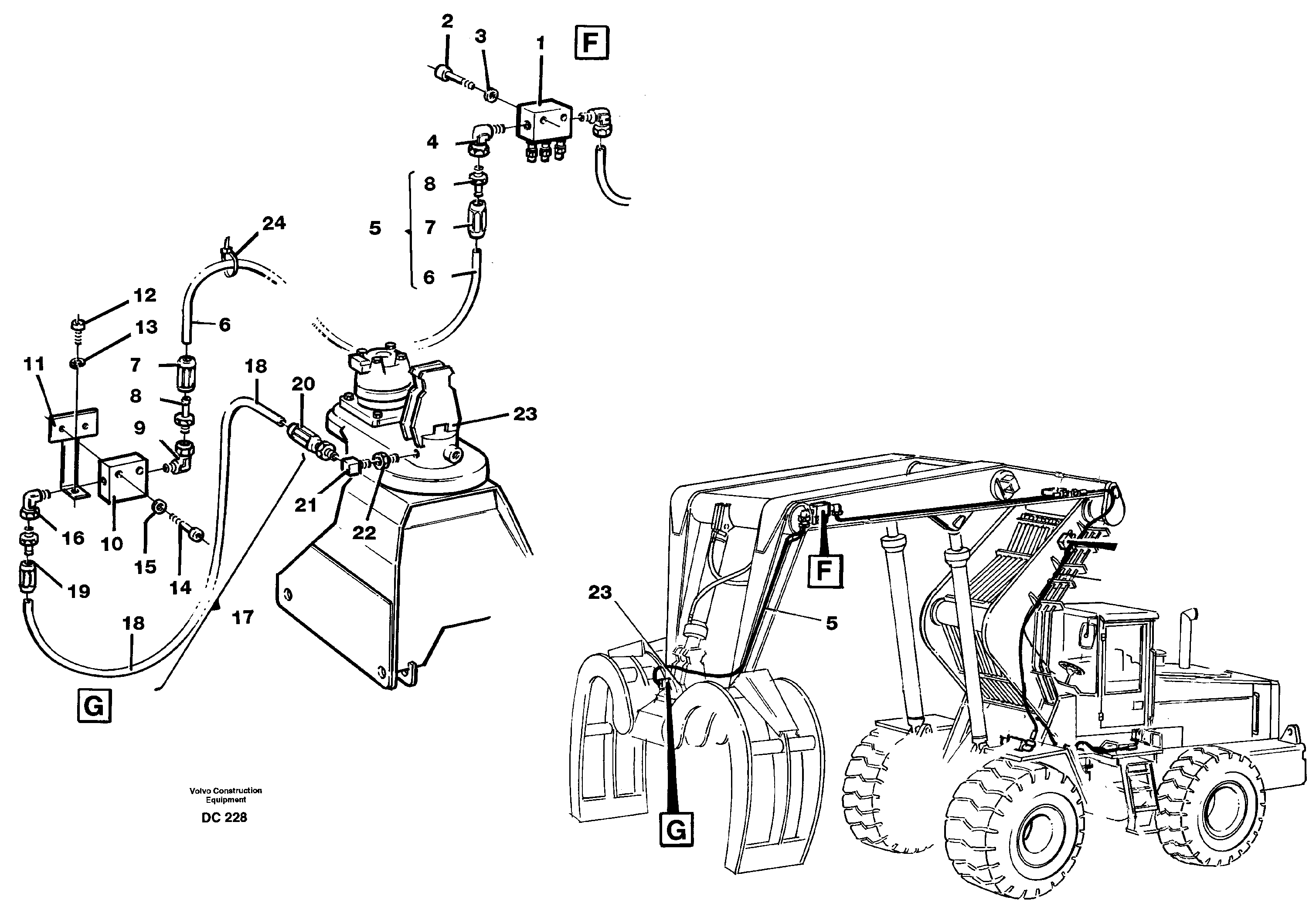 Central lubrication, high lift version — volvo parts diagram