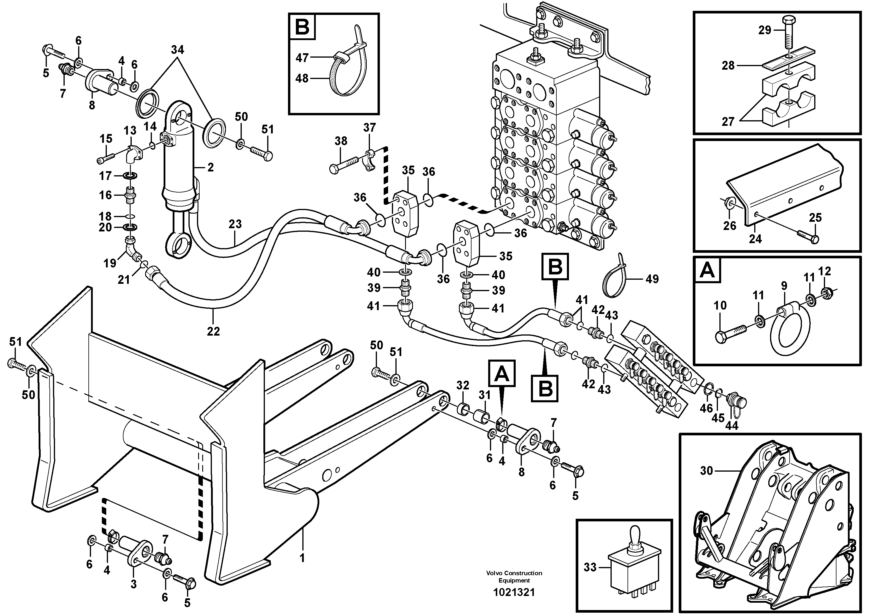Log pusher  L180E — volvo parts diagram