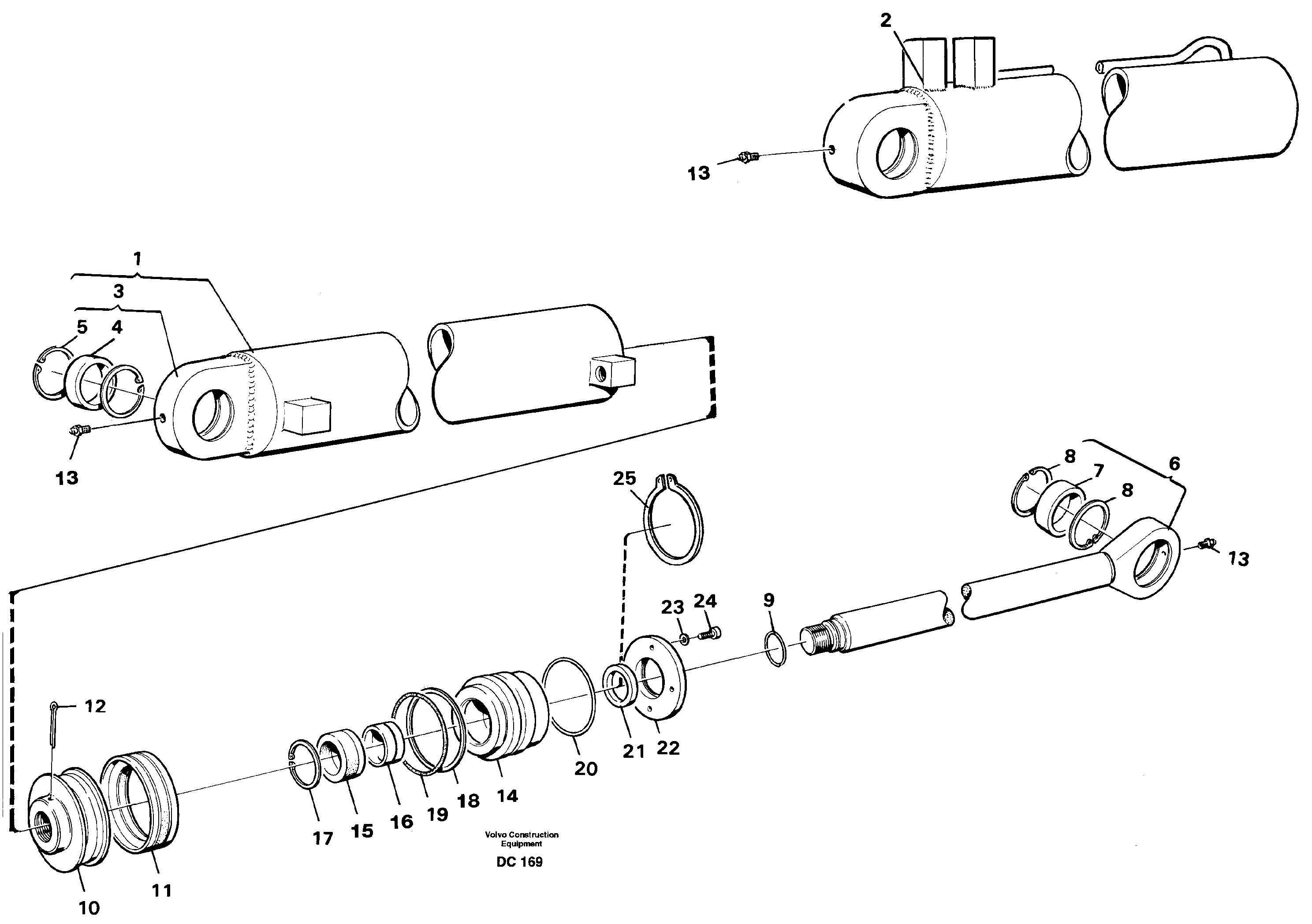 Hydraulic cylinder — volvo parts diagram