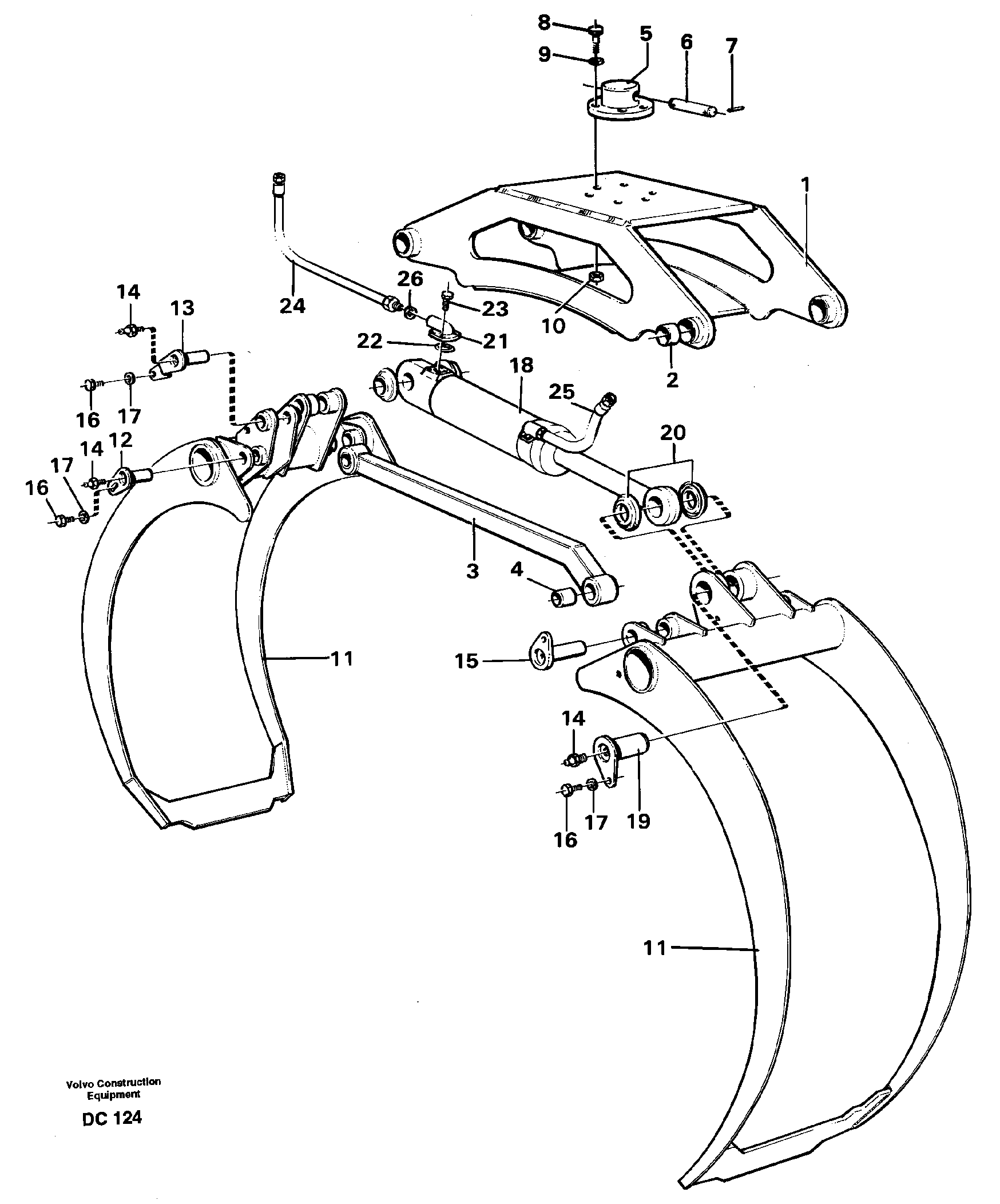 Grapple Swc  L90, L120 — volvo parts diagram