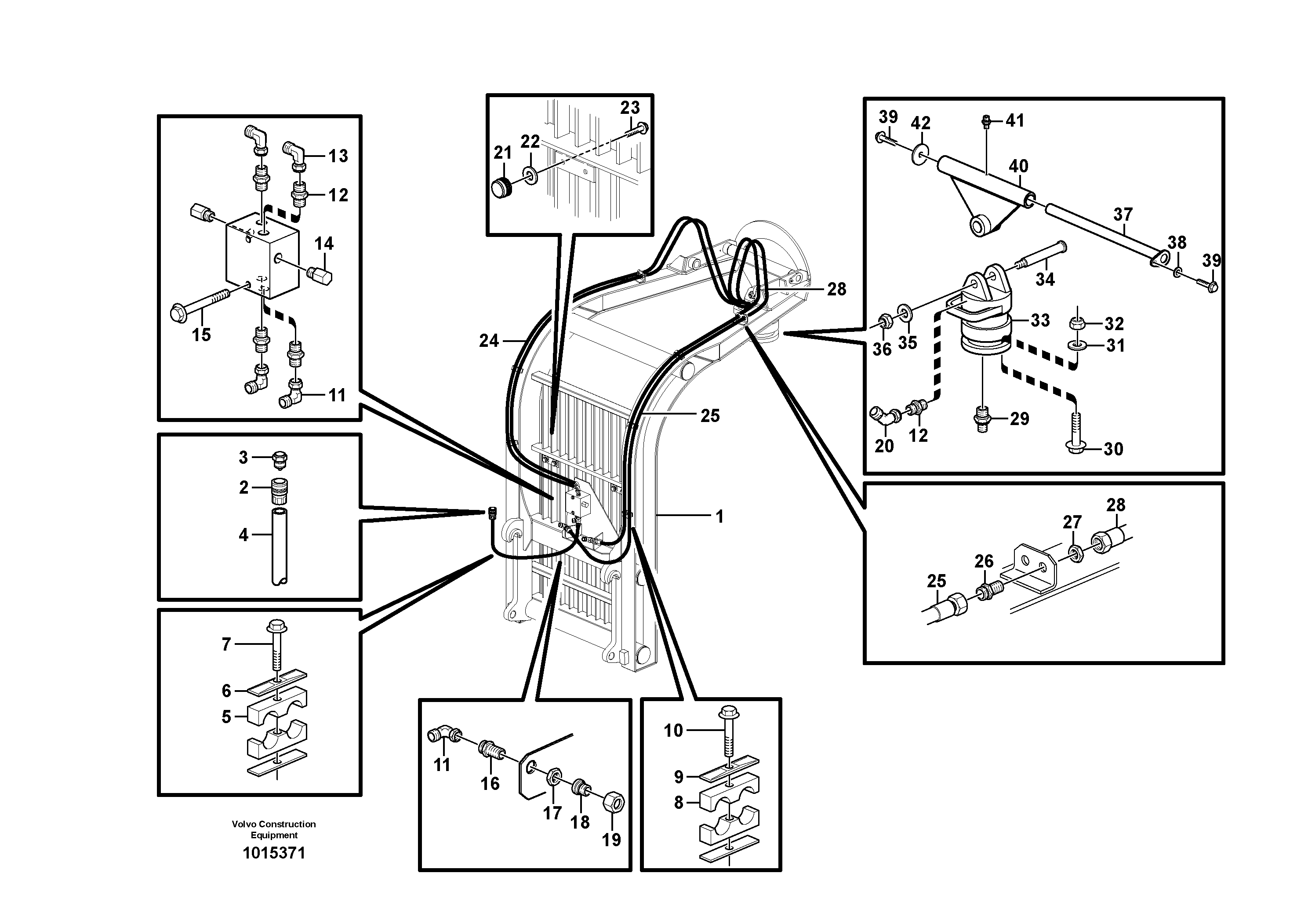 Cowl frame  L90D/E, L110E, L120D/E — volvo parts diagram