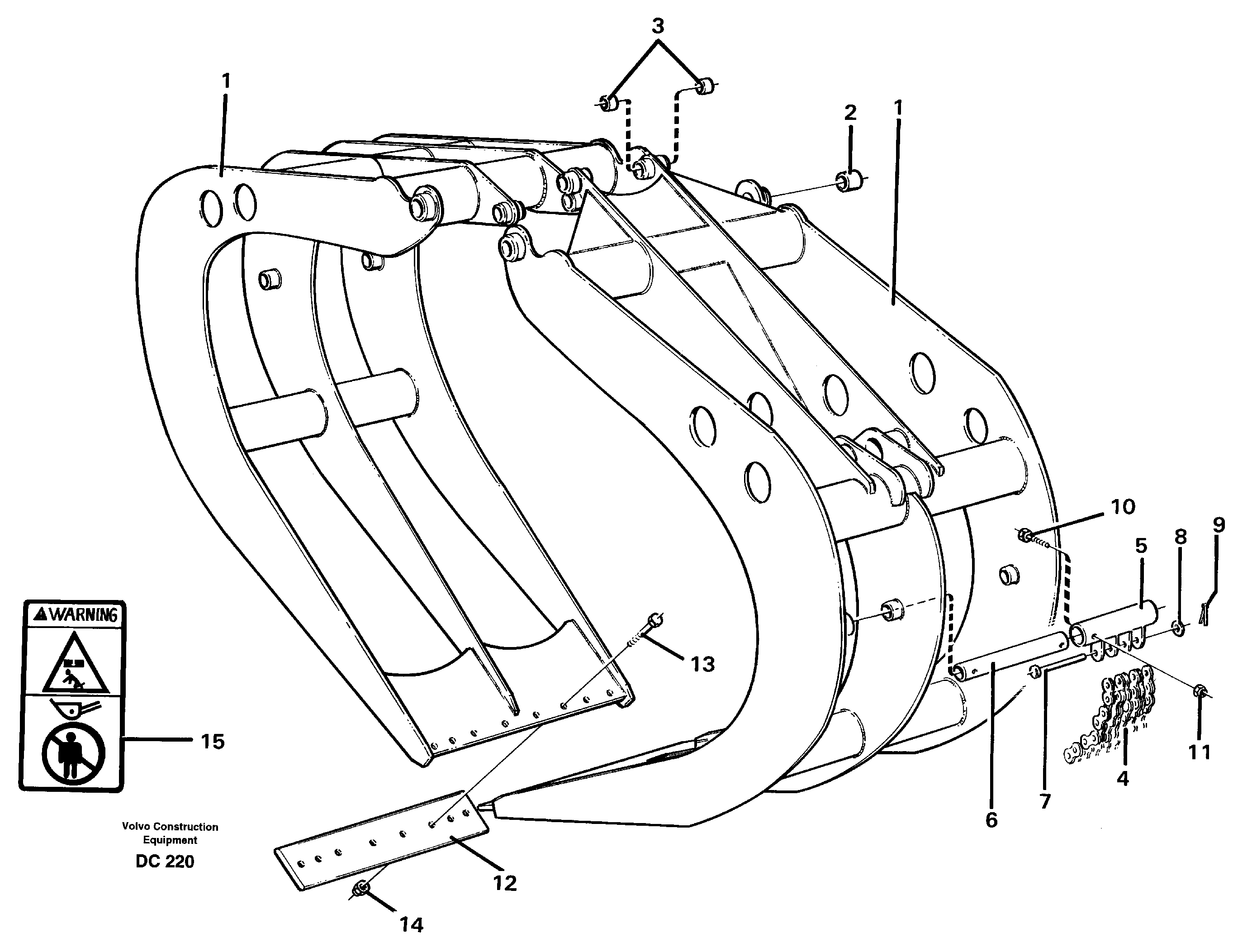 Grapple  L180/D/E — volvo parts diagram