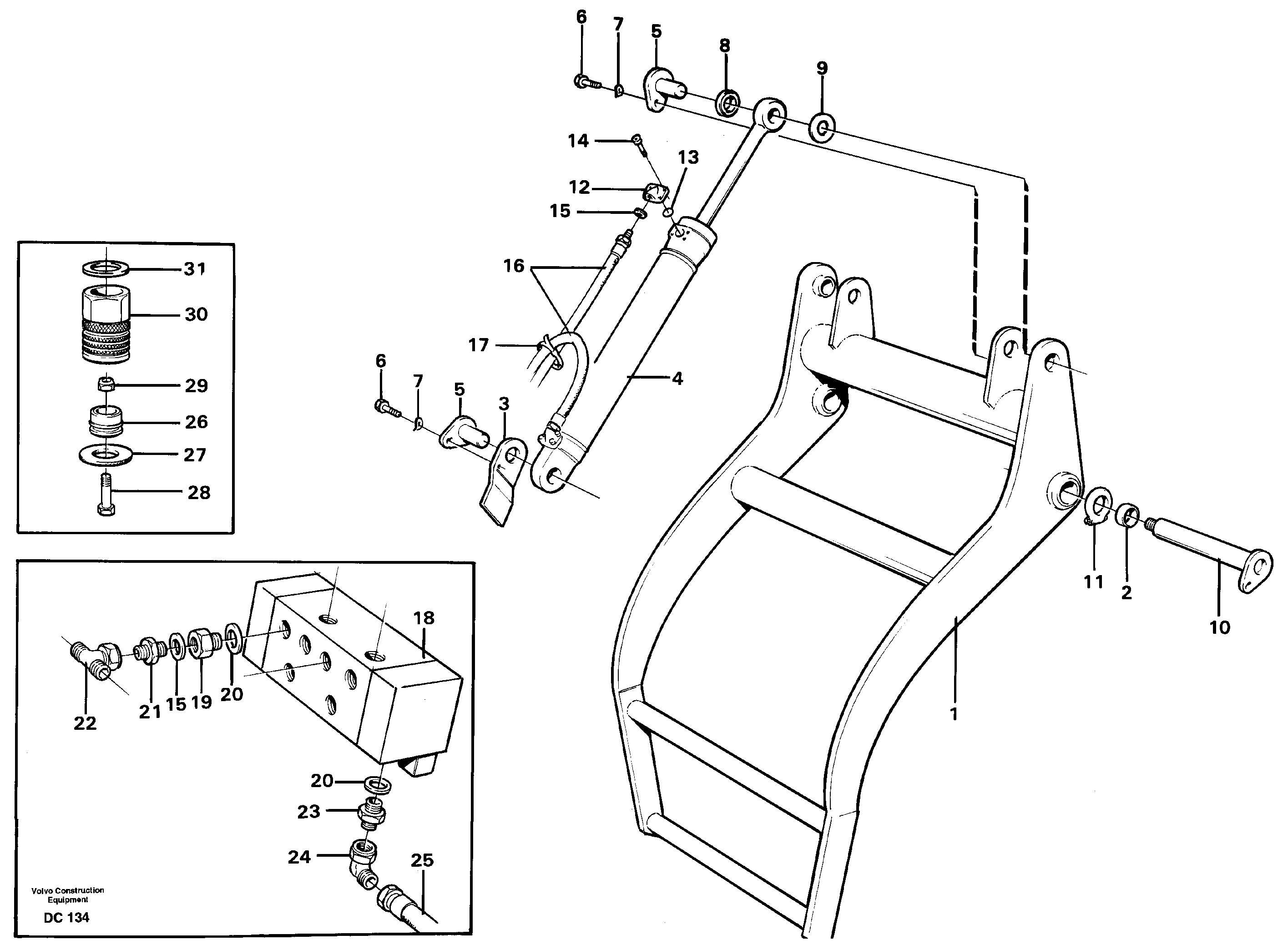 Holder-on  L160 — volvo parts diagram
