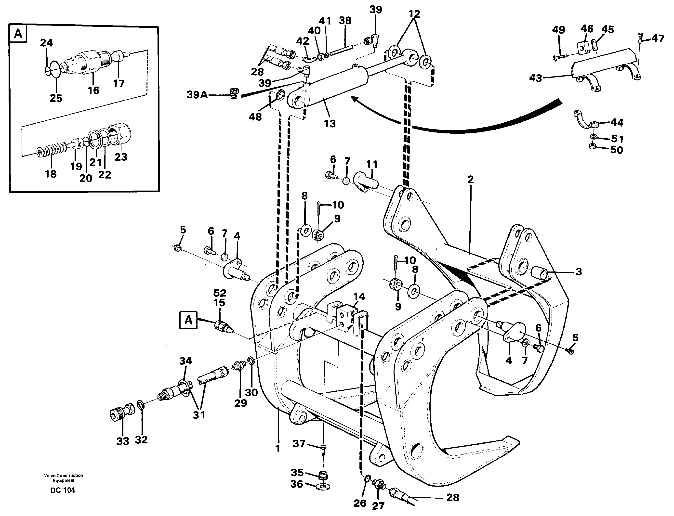 Sorting grapple  L50 — volvo parts diagram