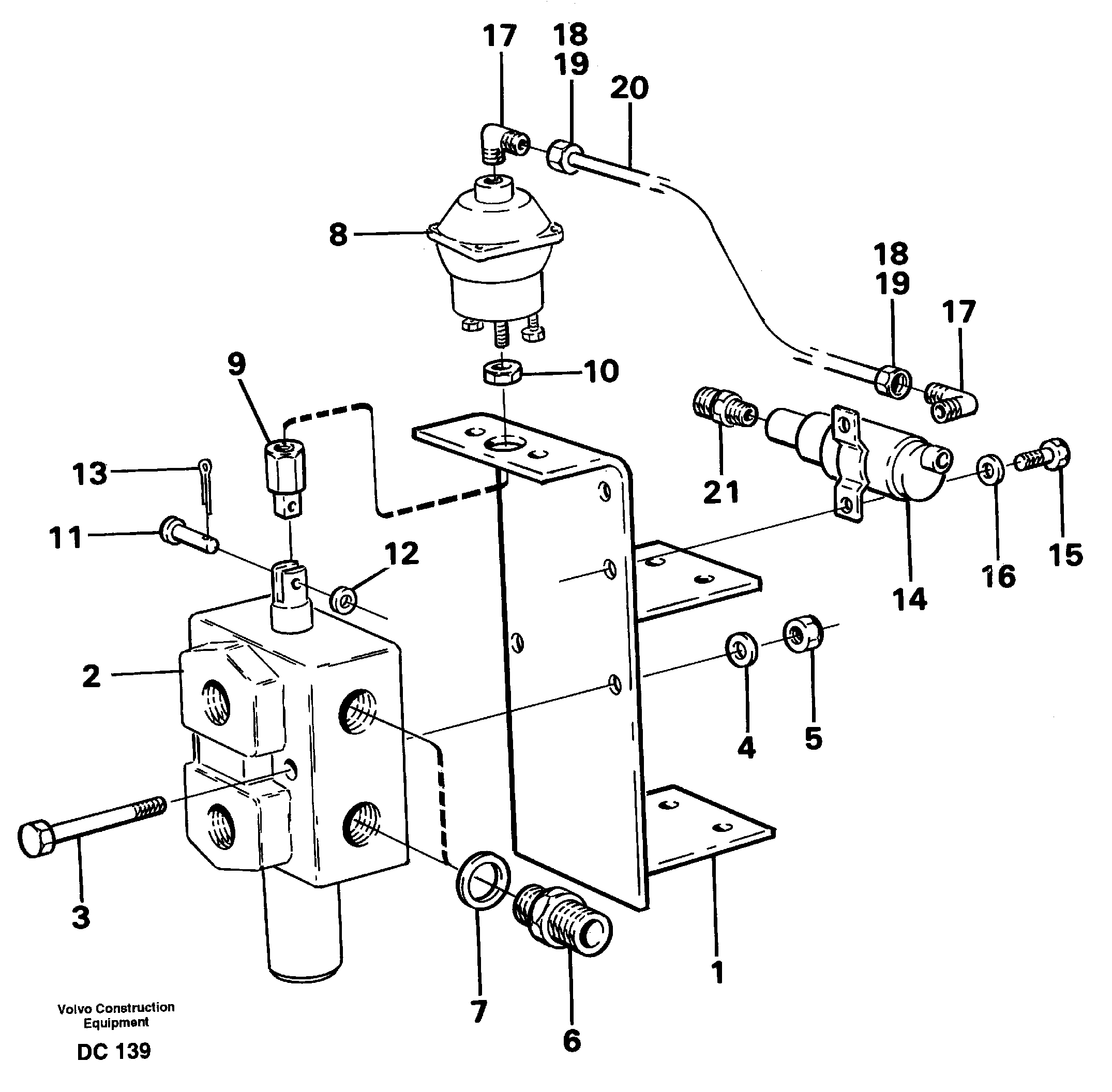 Reversing valve — volvo parts diagram