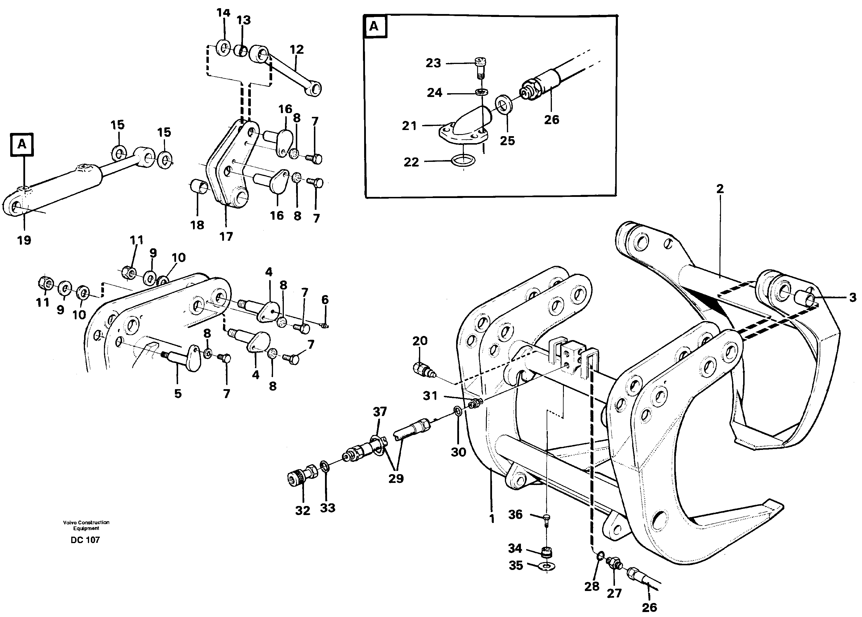 Sorting grapple  L50 — volvo parts diagram