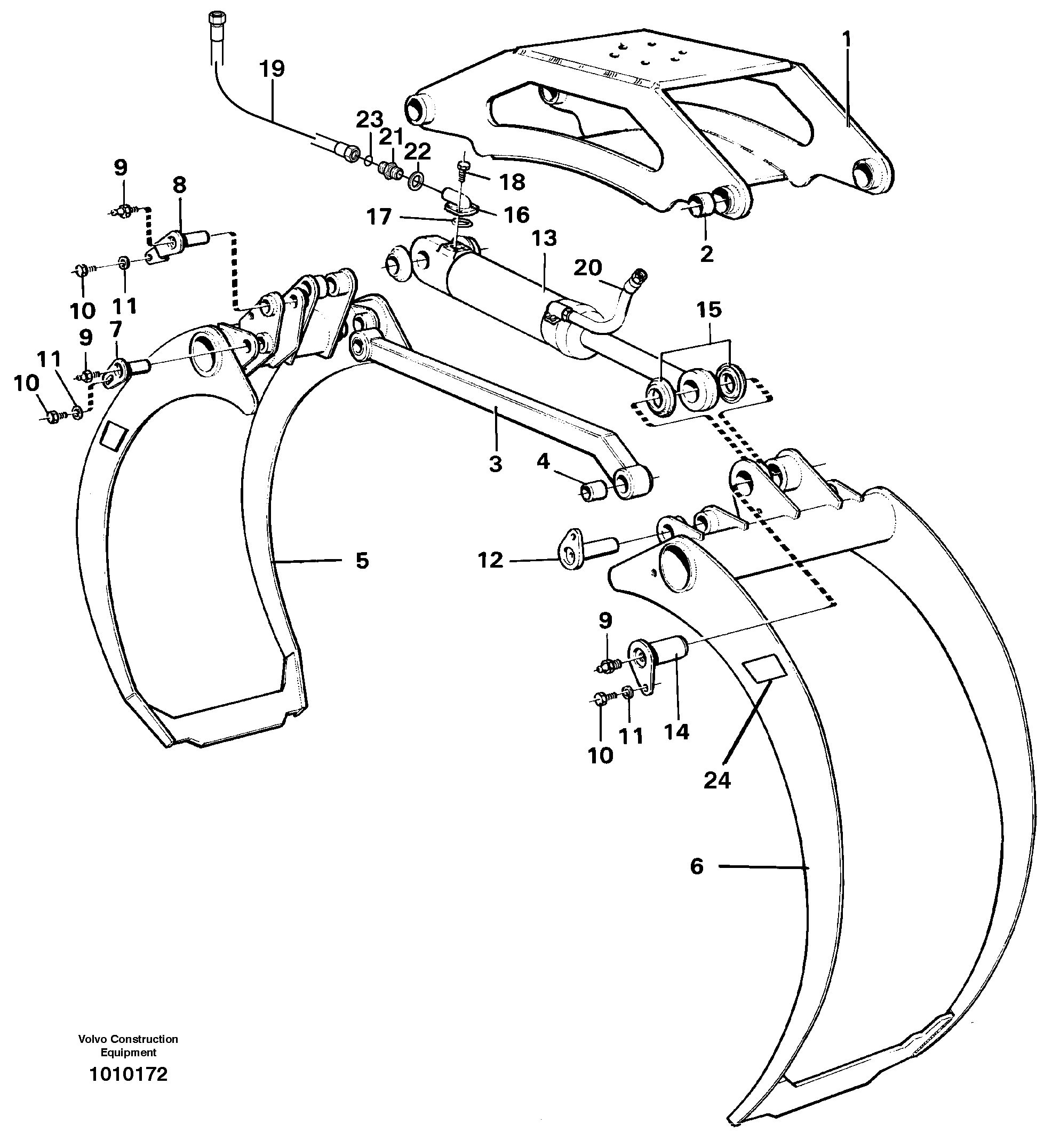 Grapple Swc  L90D/E, L110E, L120D/E — volvo parts diagram
