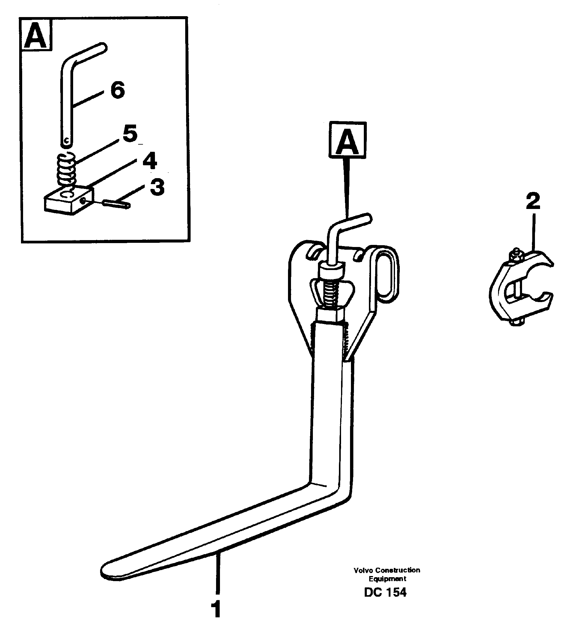Fork tines  L50 — volvo parts diagram