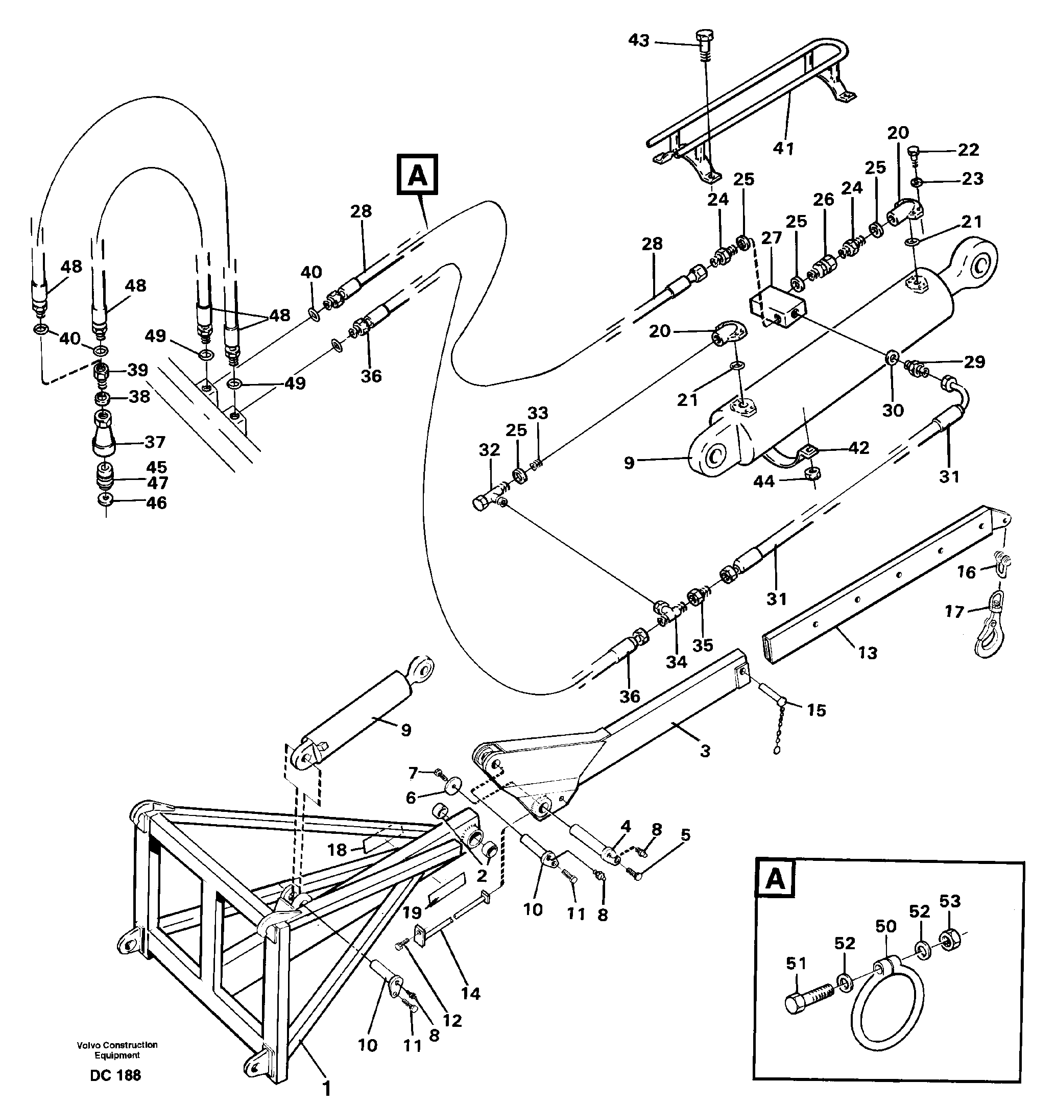 Lifting arm, luffing  L90/B, L120/B — volvo parts diagram
