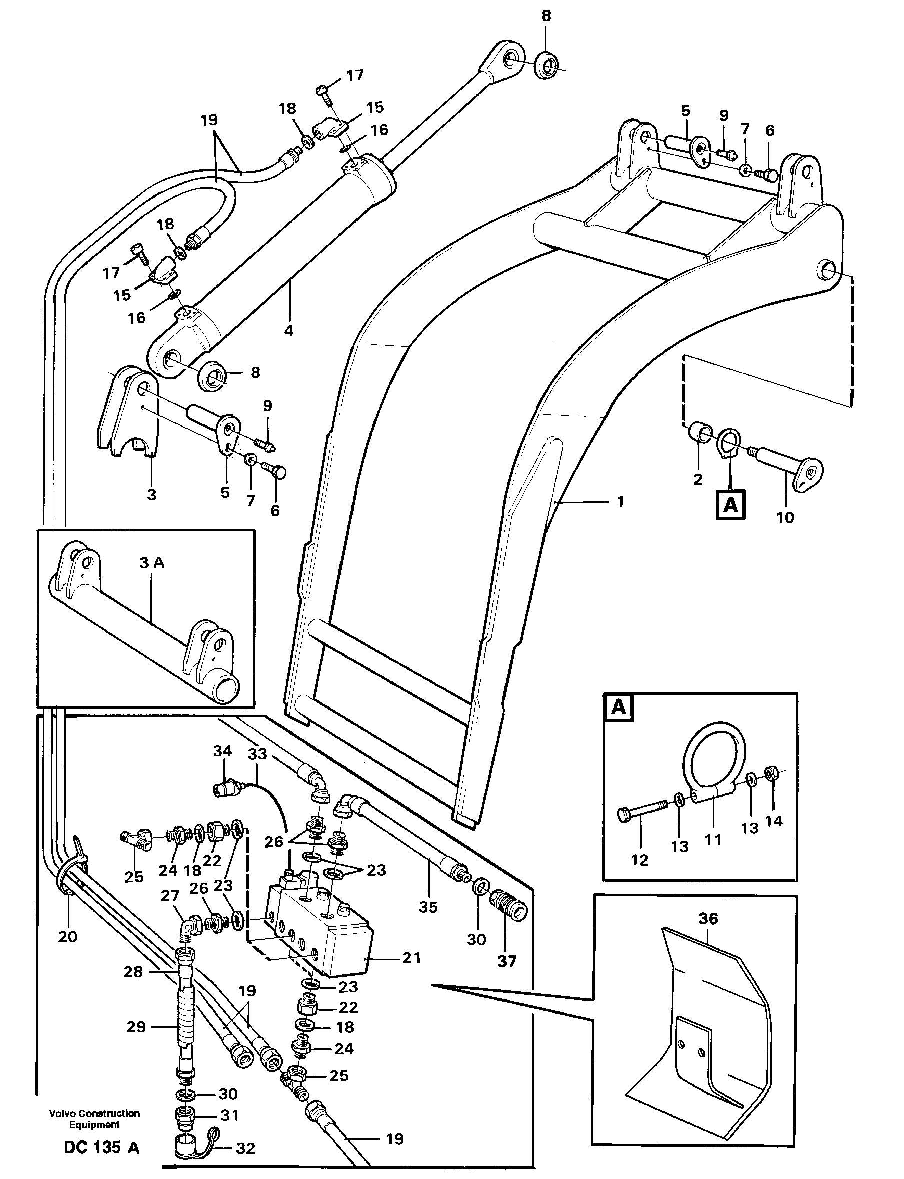 Holder-on  L150/C/D/E, L180/C/D/E — volvo parts diagram