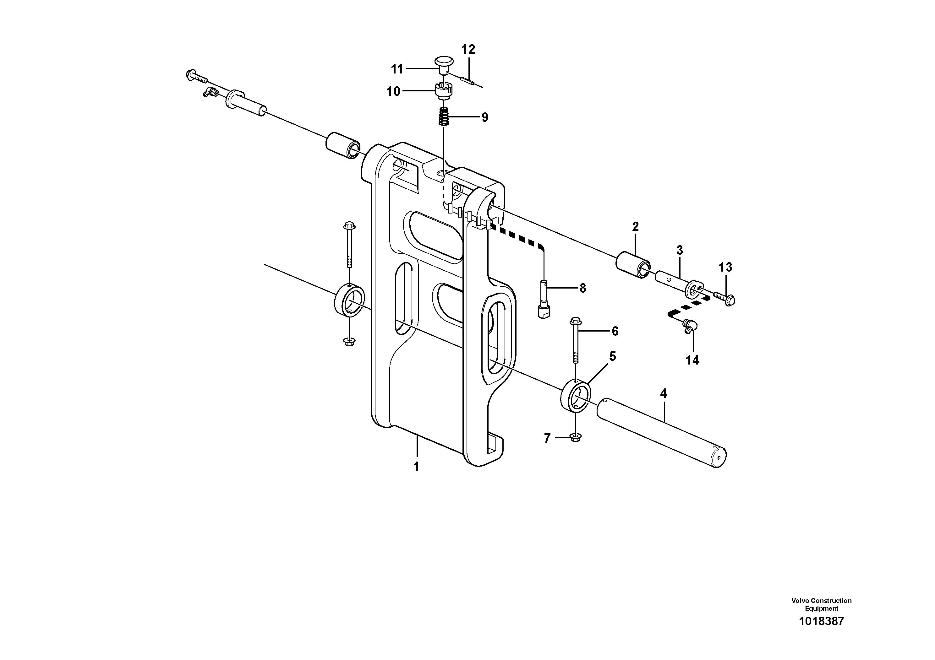 Subframe  L50D/E, L60E, L70D/E, L90D/E, L110E, L120D/E — volvo parts diagram
