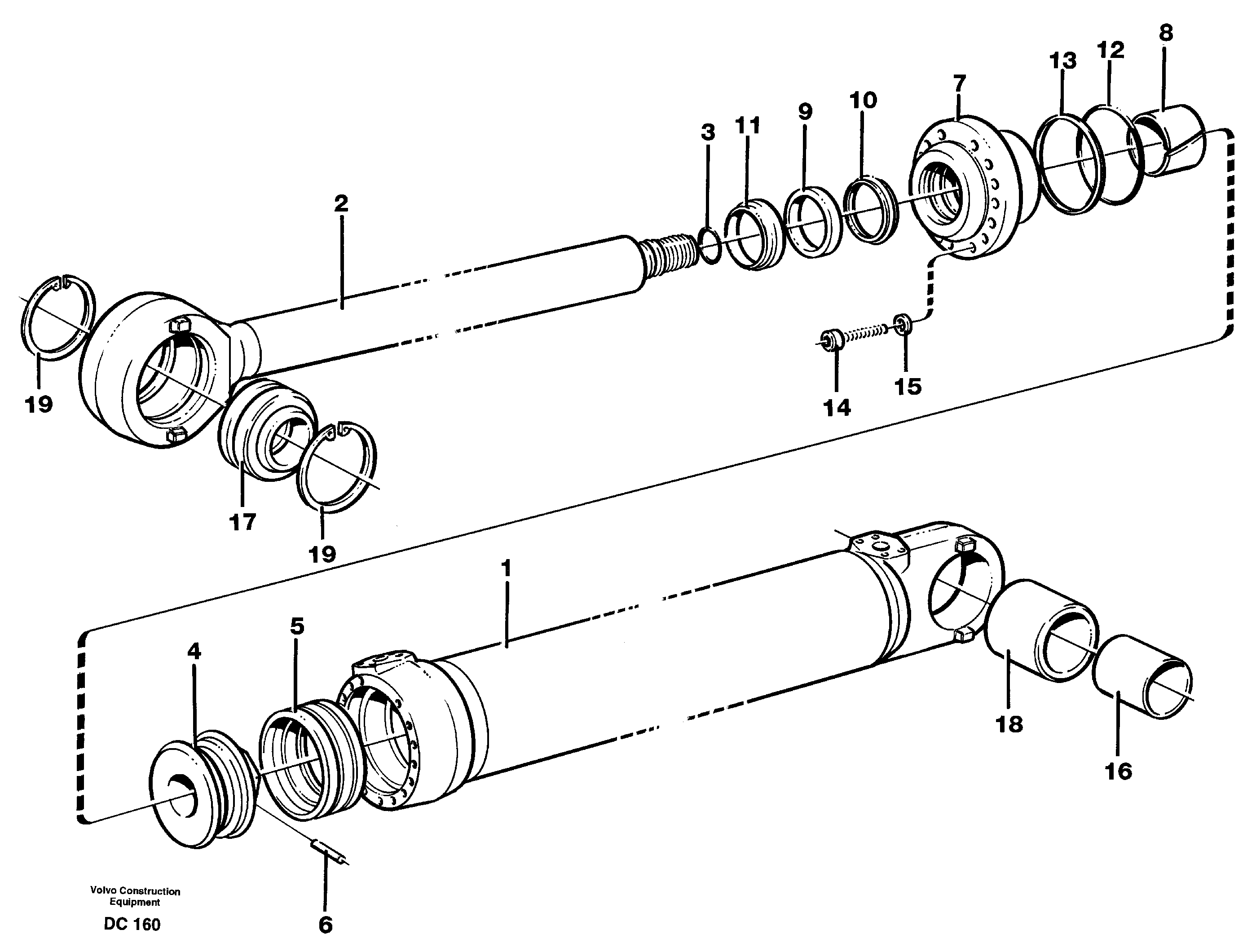 Hydraulic cylinder — volvo parts diagram