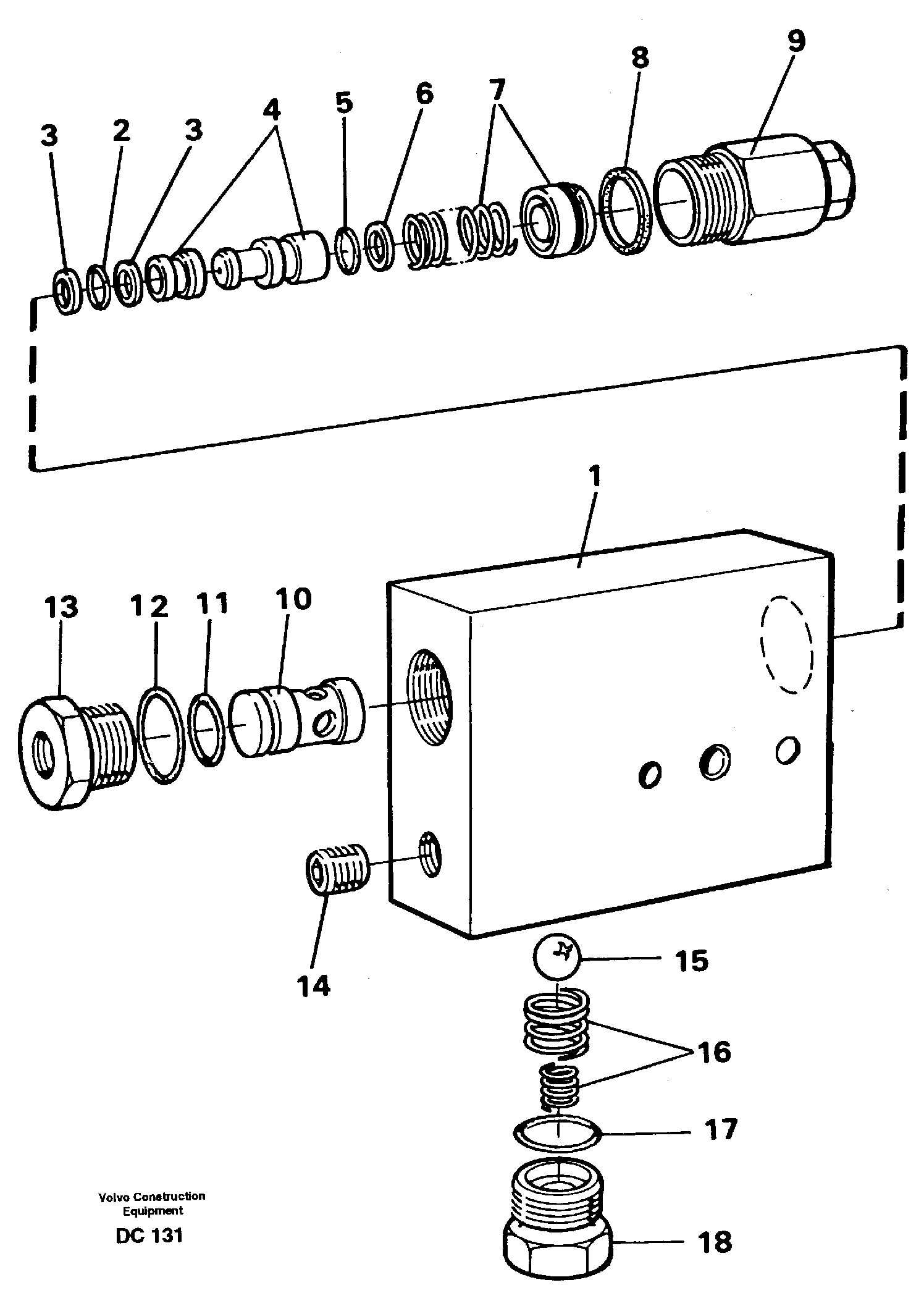 Overcenter valve — volvo parts diagram