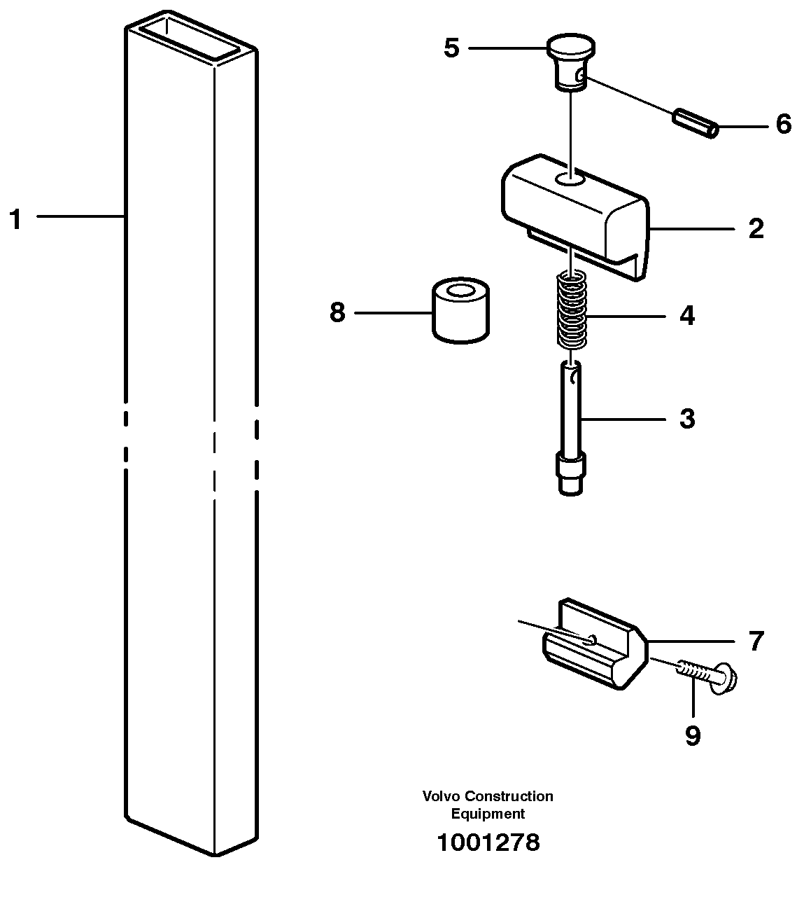 Fork tines  L50D/E, L60E, L70D/E, L90D/E, L110E, L120D/E — volvo parts diagram