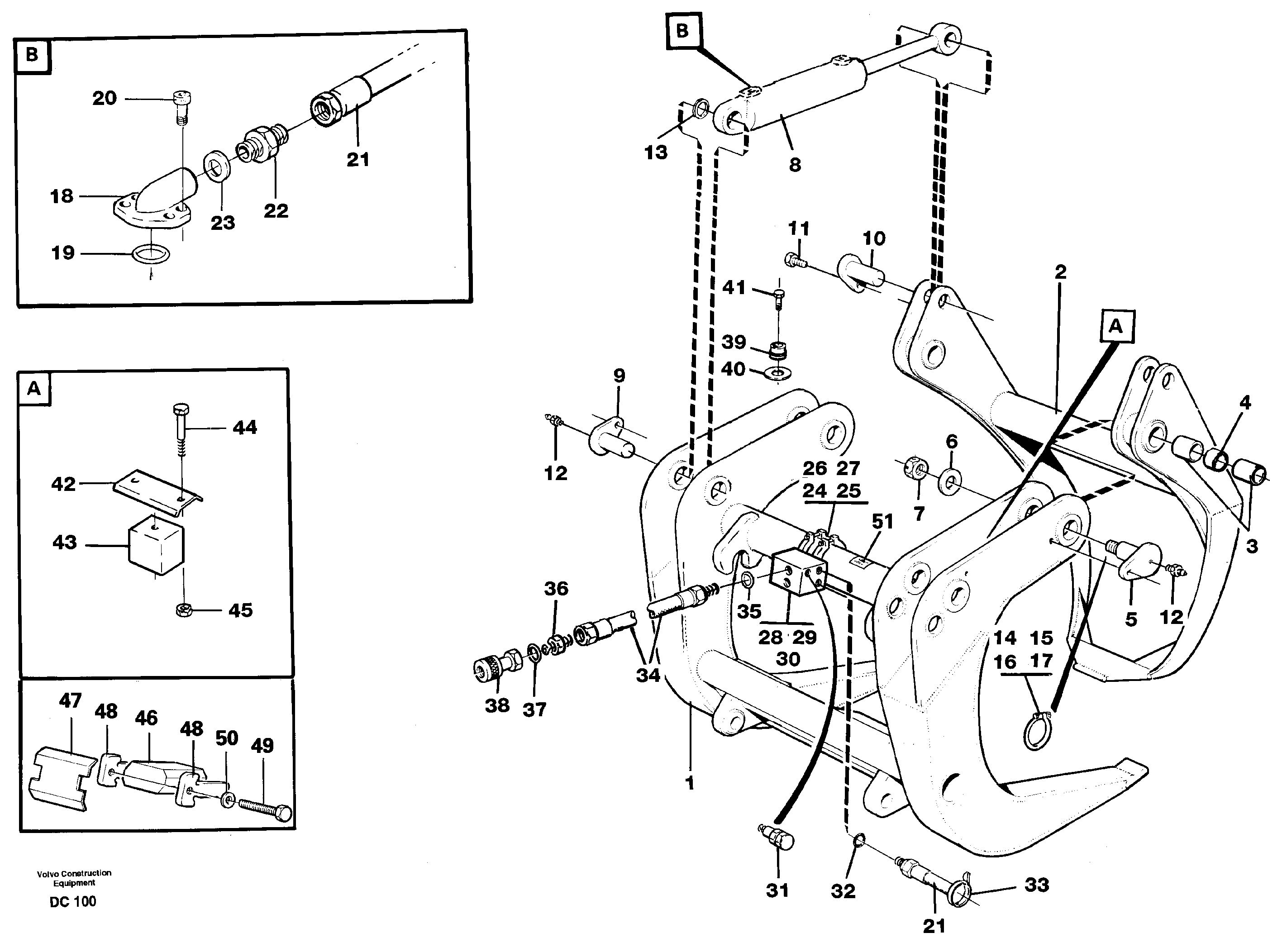 Unloading grapple  L90/B, L120/B — volvo parts diagram