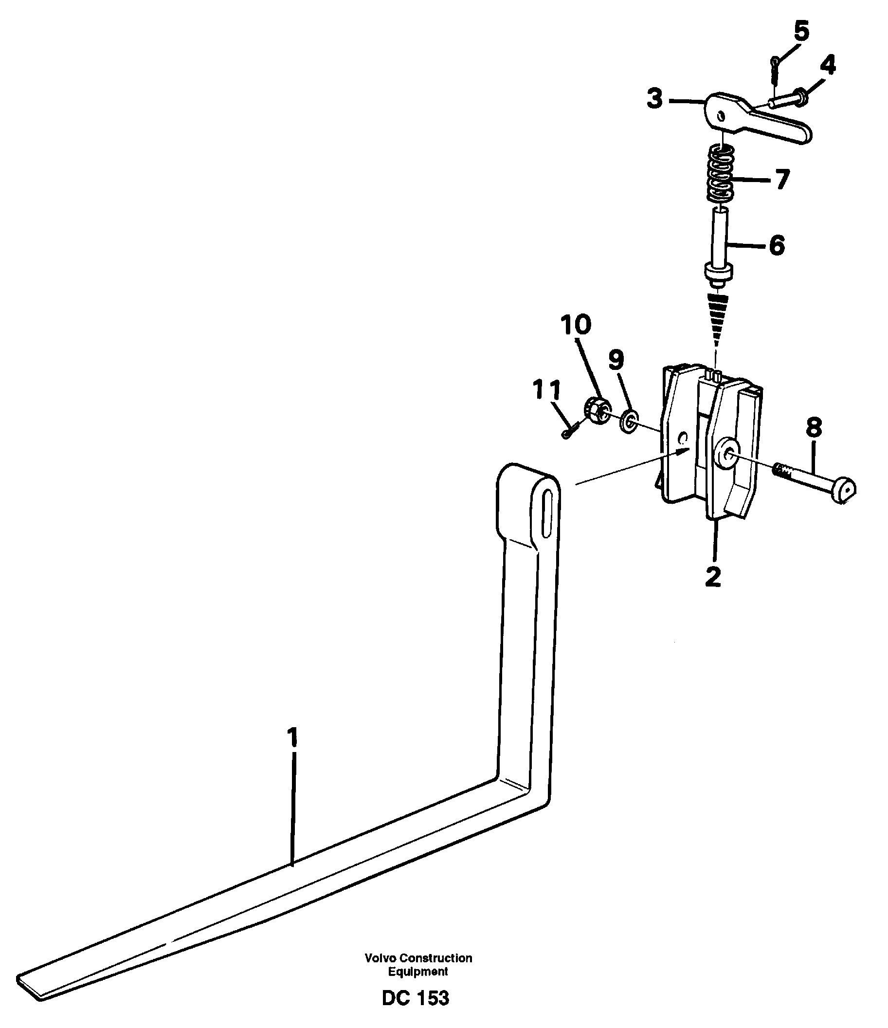 Fork tines  L30, L50, L70, L90/B, L120/B, EL70 — volvo parts diagram