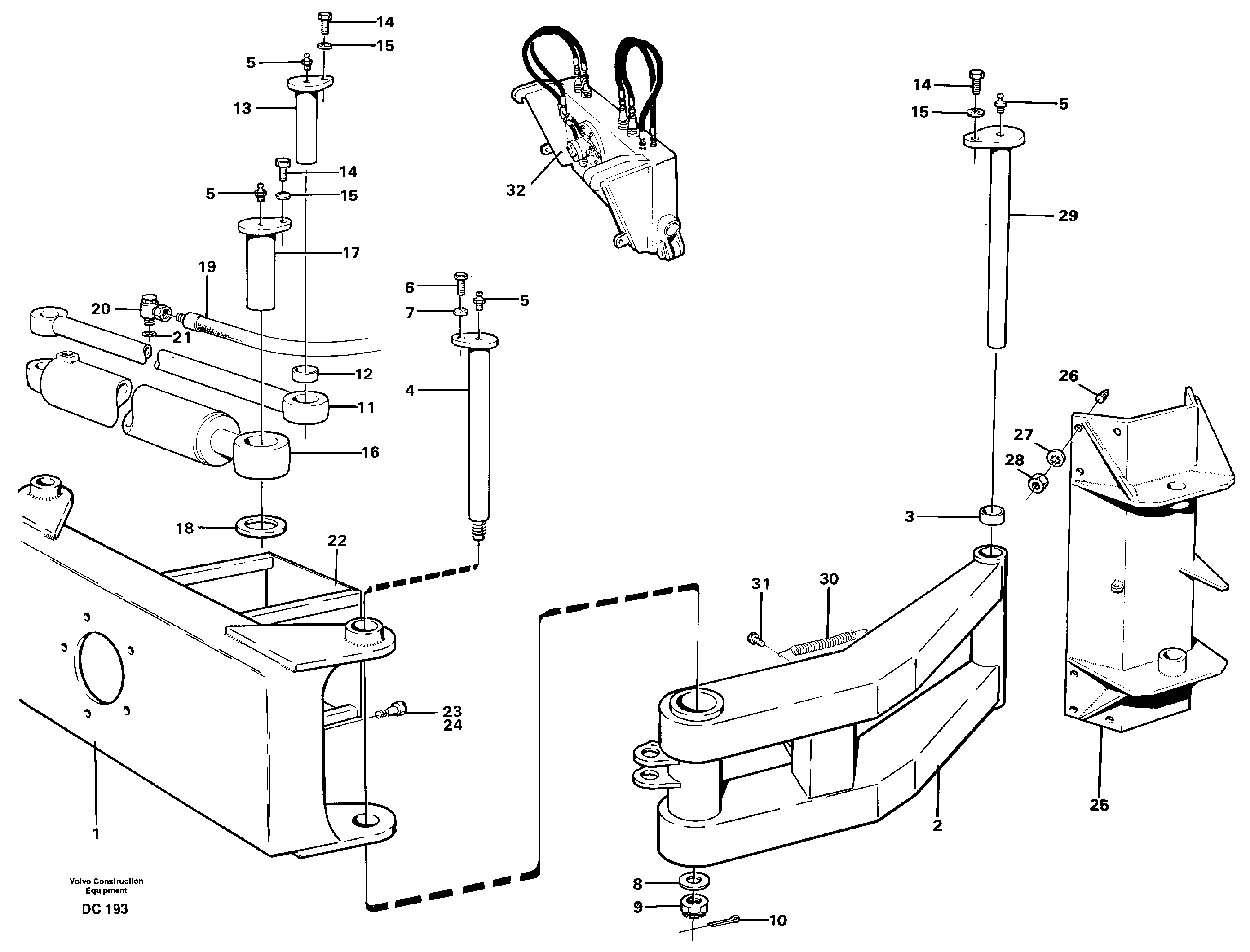 Barrel rotator  L50, L70 — volvo parts diagram