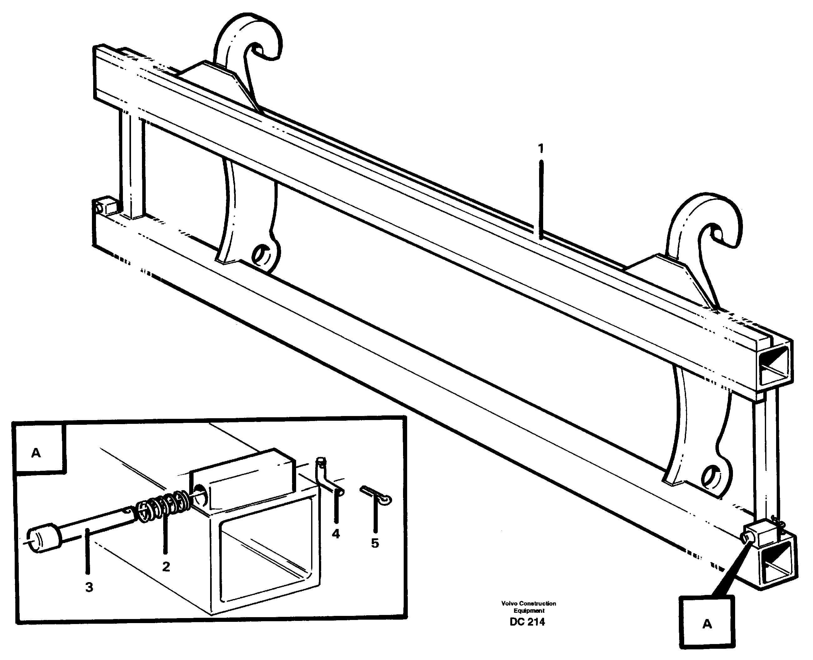 Fork frame  L50, L70, L90 — volvo parts diagram