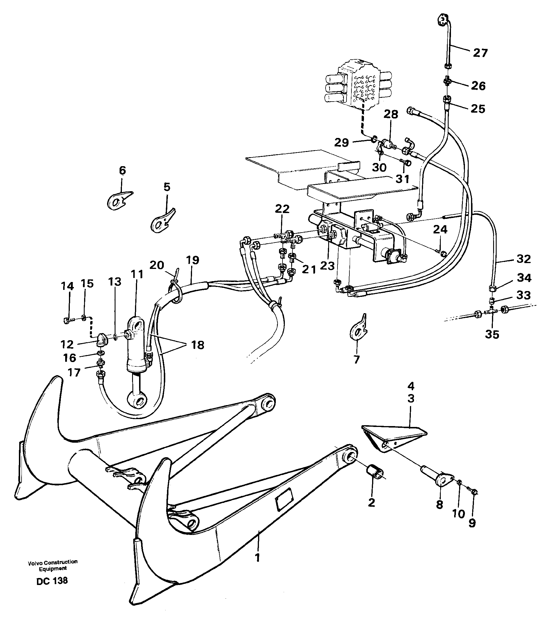 Log pusher  L160 — volvo parts diagram