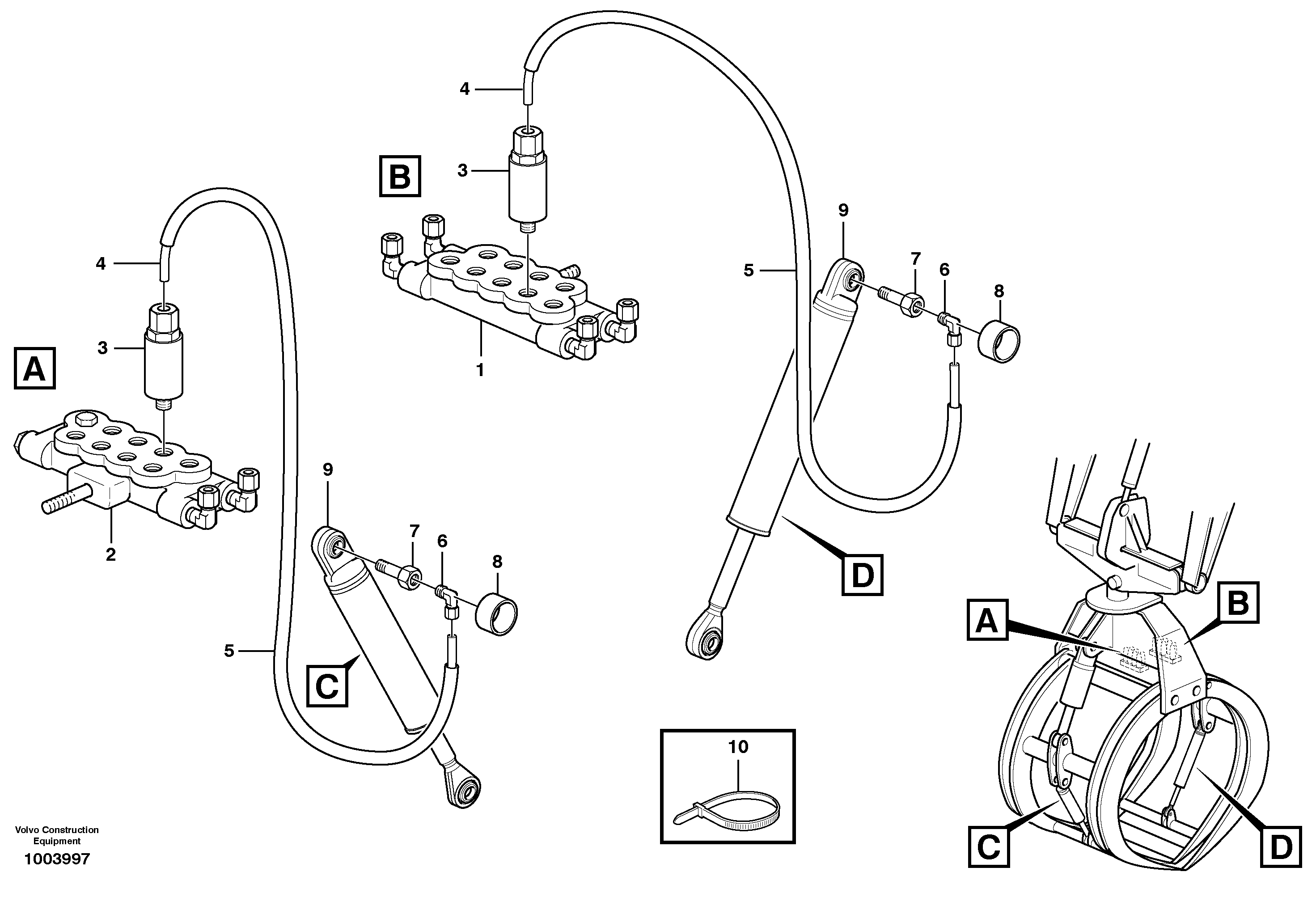 Grab arm, inner.  L PROD FOR 91854 — volvo parts diagram