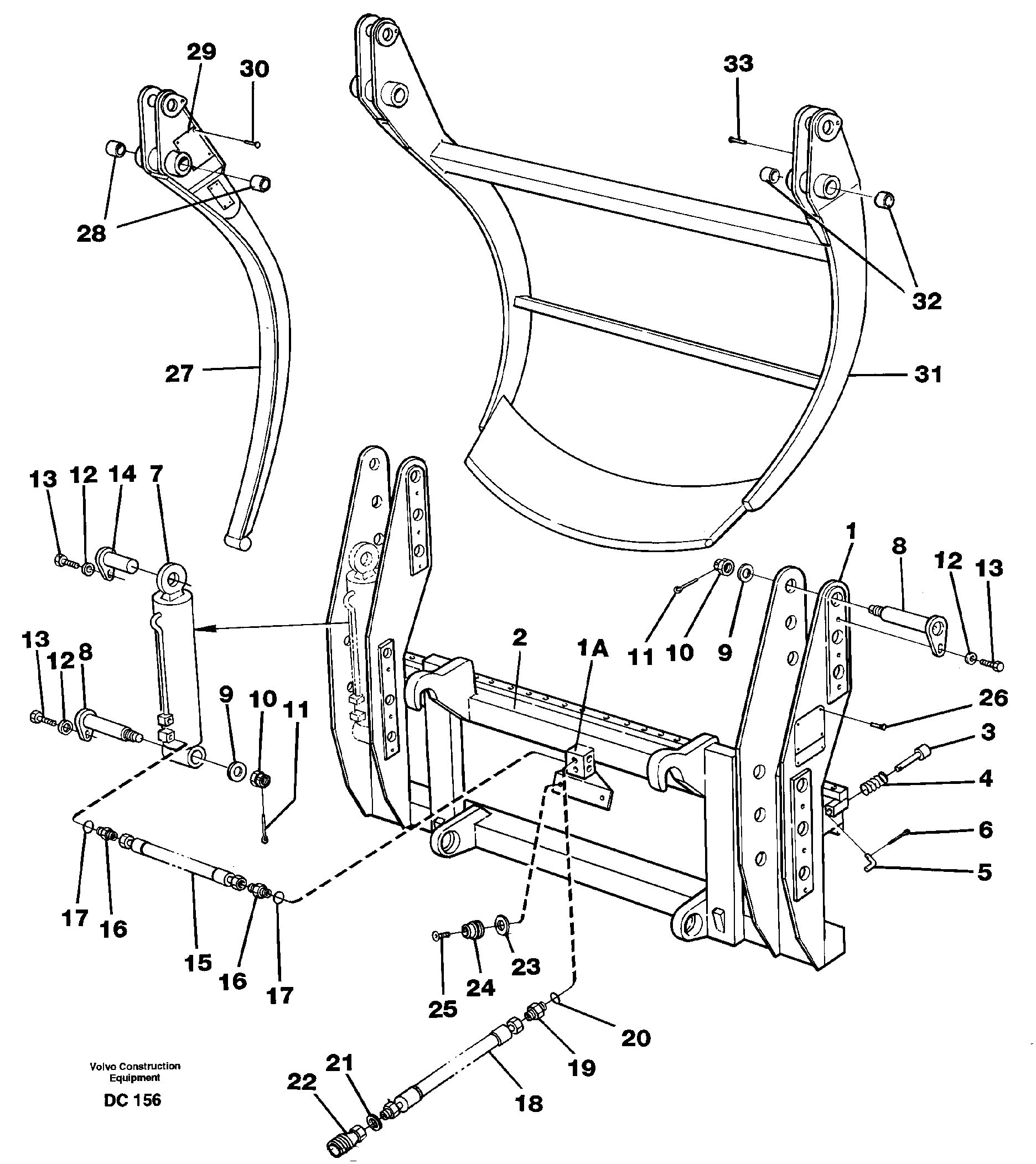 Combi fork  L30, L50, L70 — volvo parts diagram