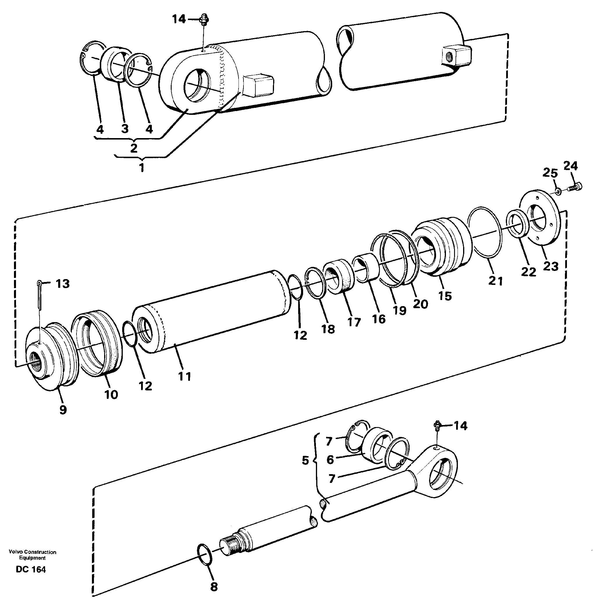 Hydraulic cylinder — volvo parts diagram