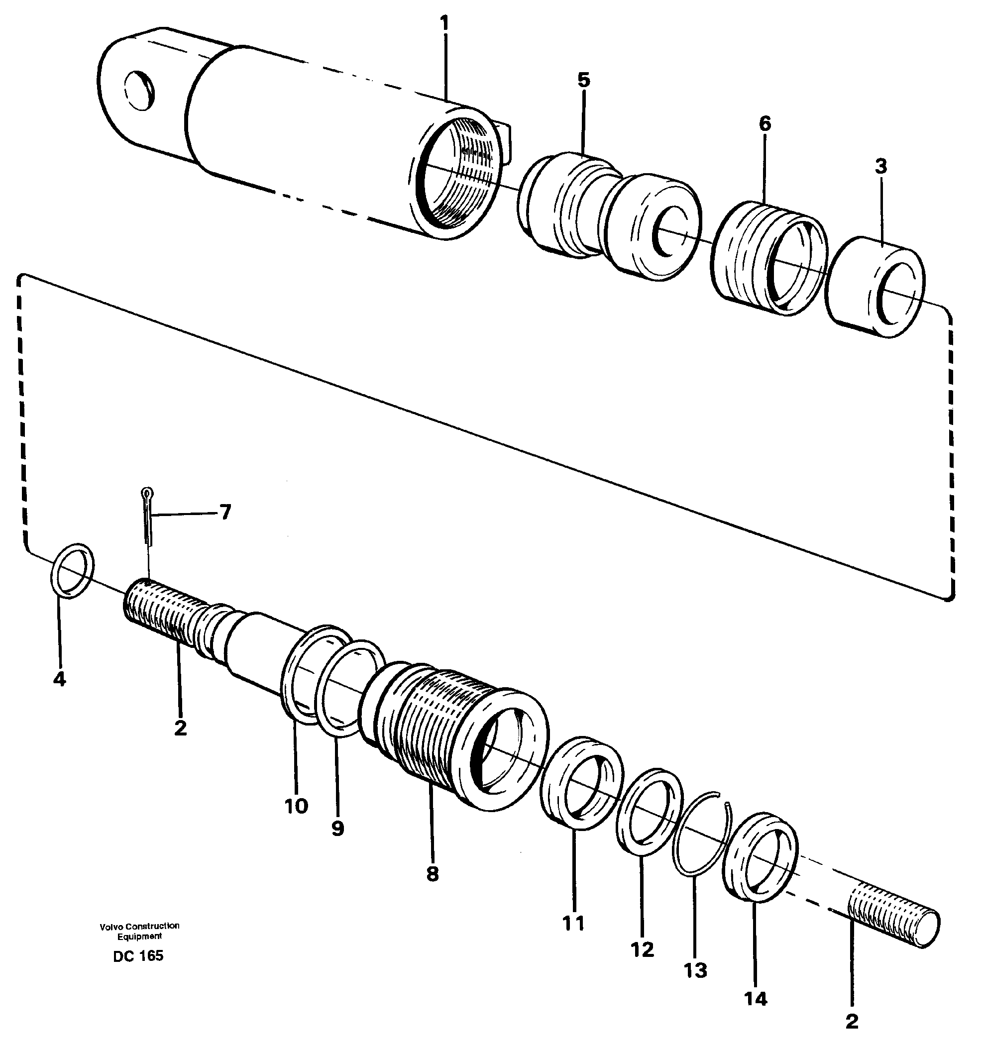 Hydraulic cylinder — volvo parts diagram