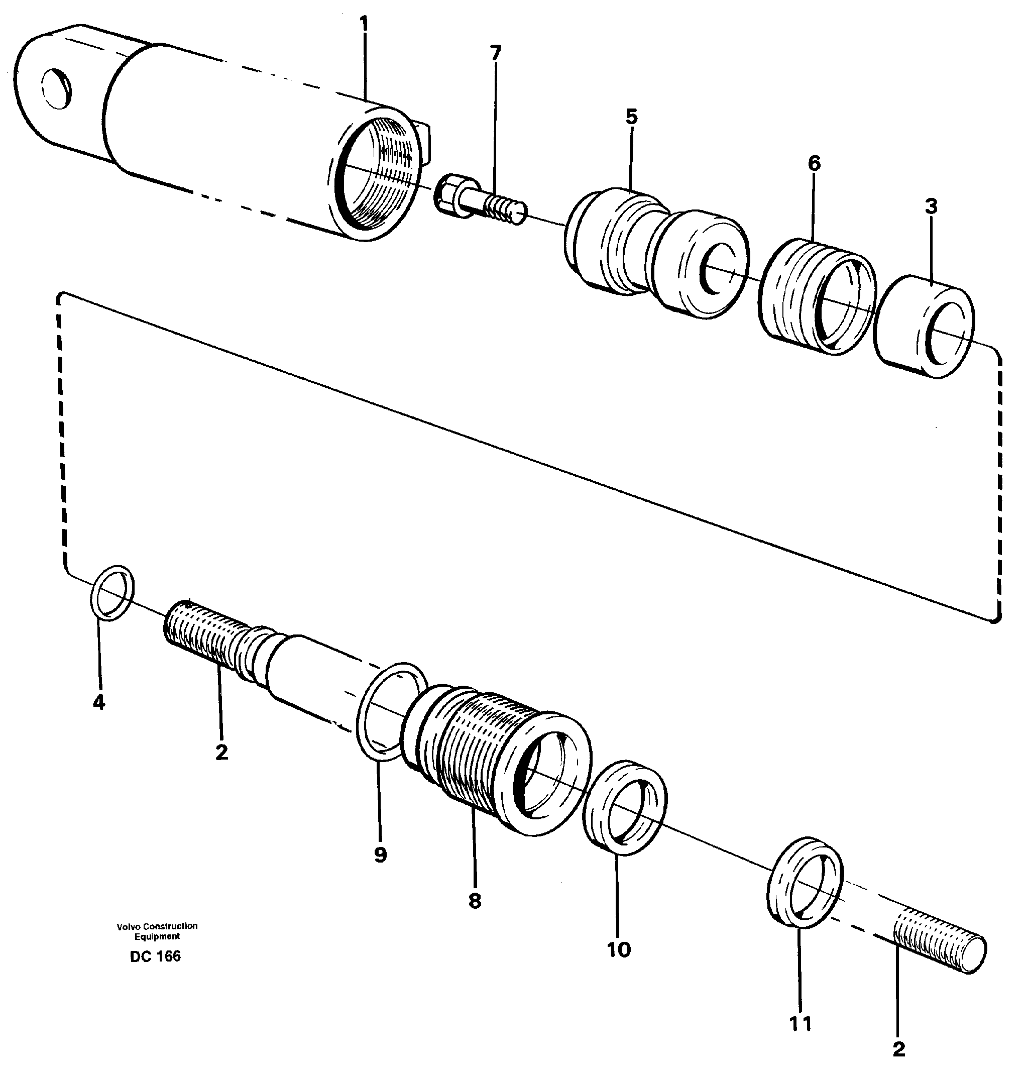 Hydraulic cylinder — volvo parts diagram