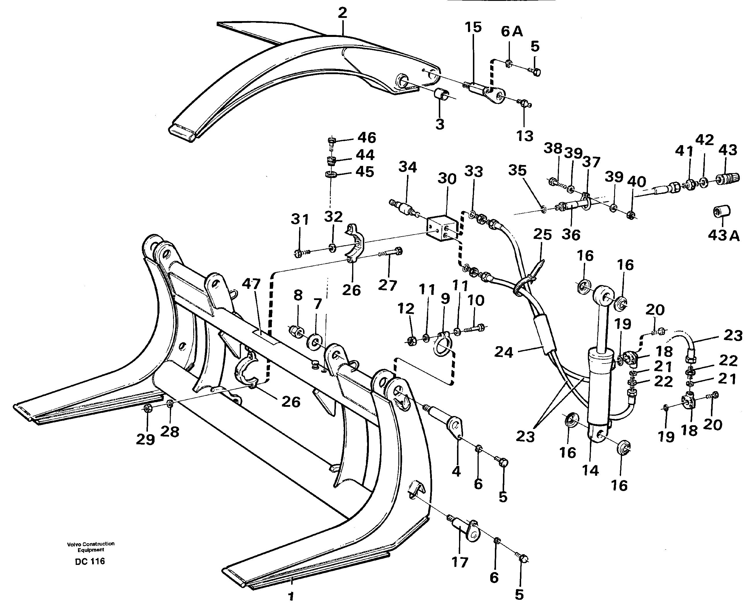 Tropical timber grapple  L90/B, L120/B — volvo parts diagram