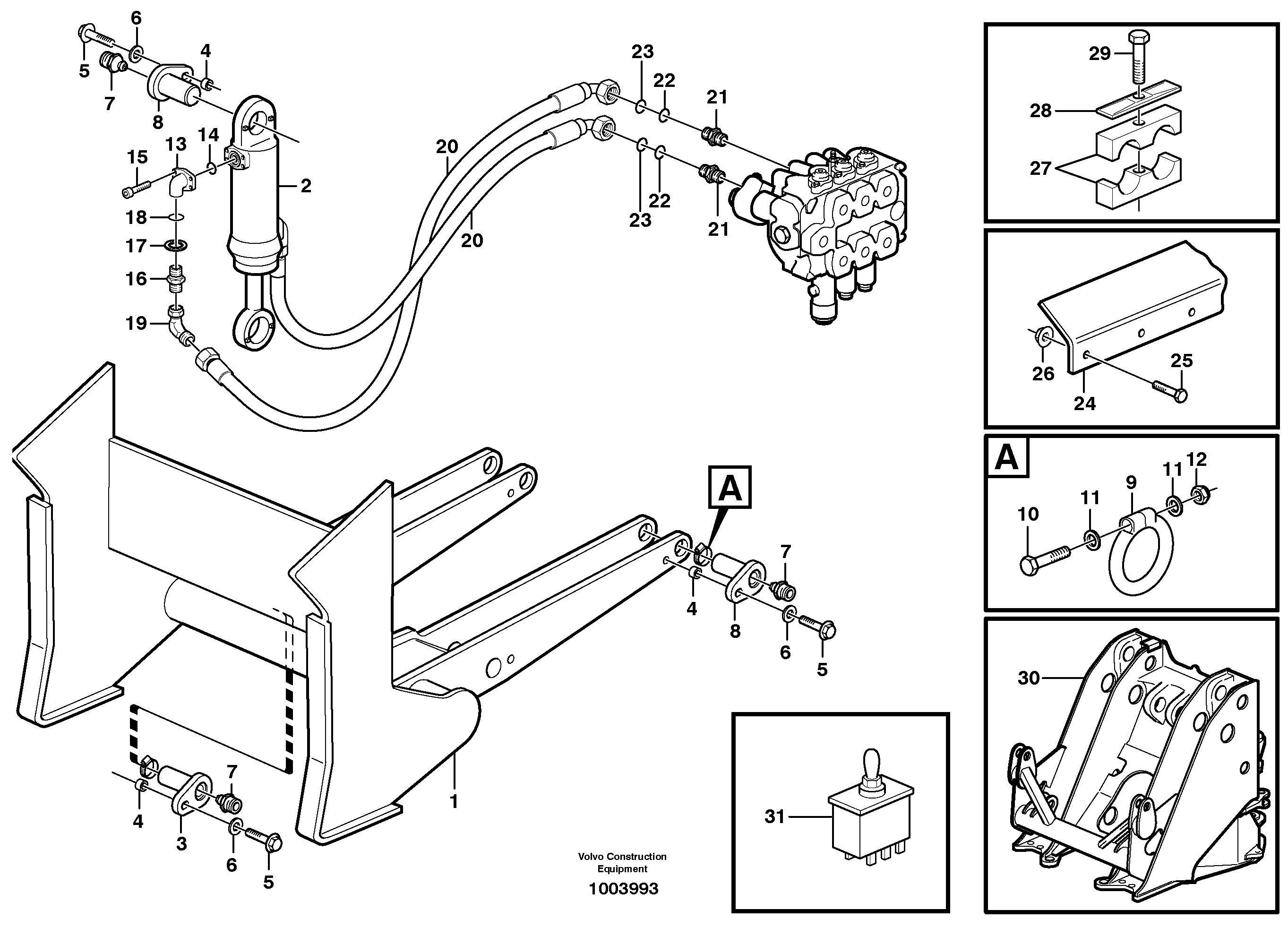 Log pusher  L180D — volvo parts diagram
