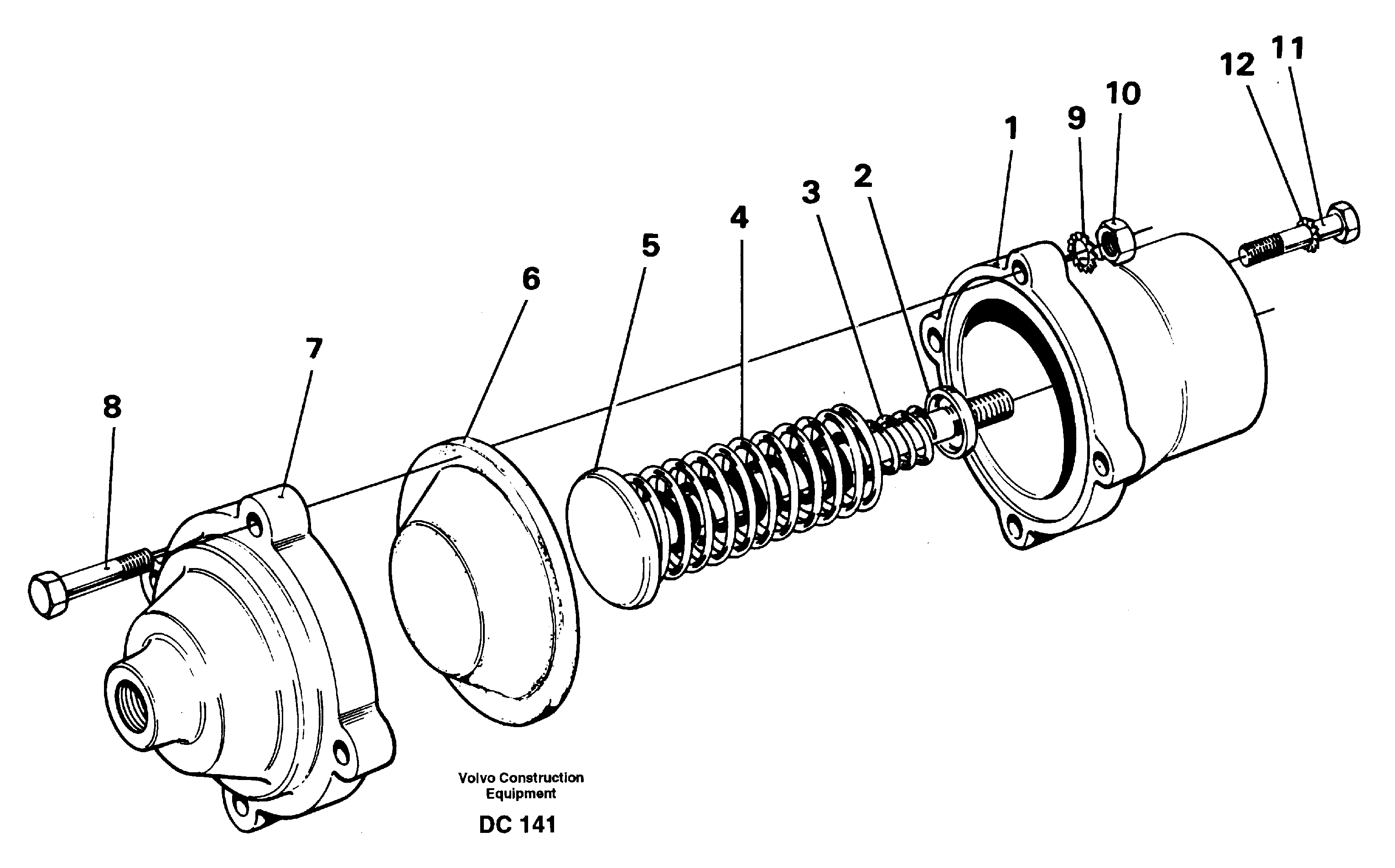 Pneumatic cylinder — volvo parts diagram