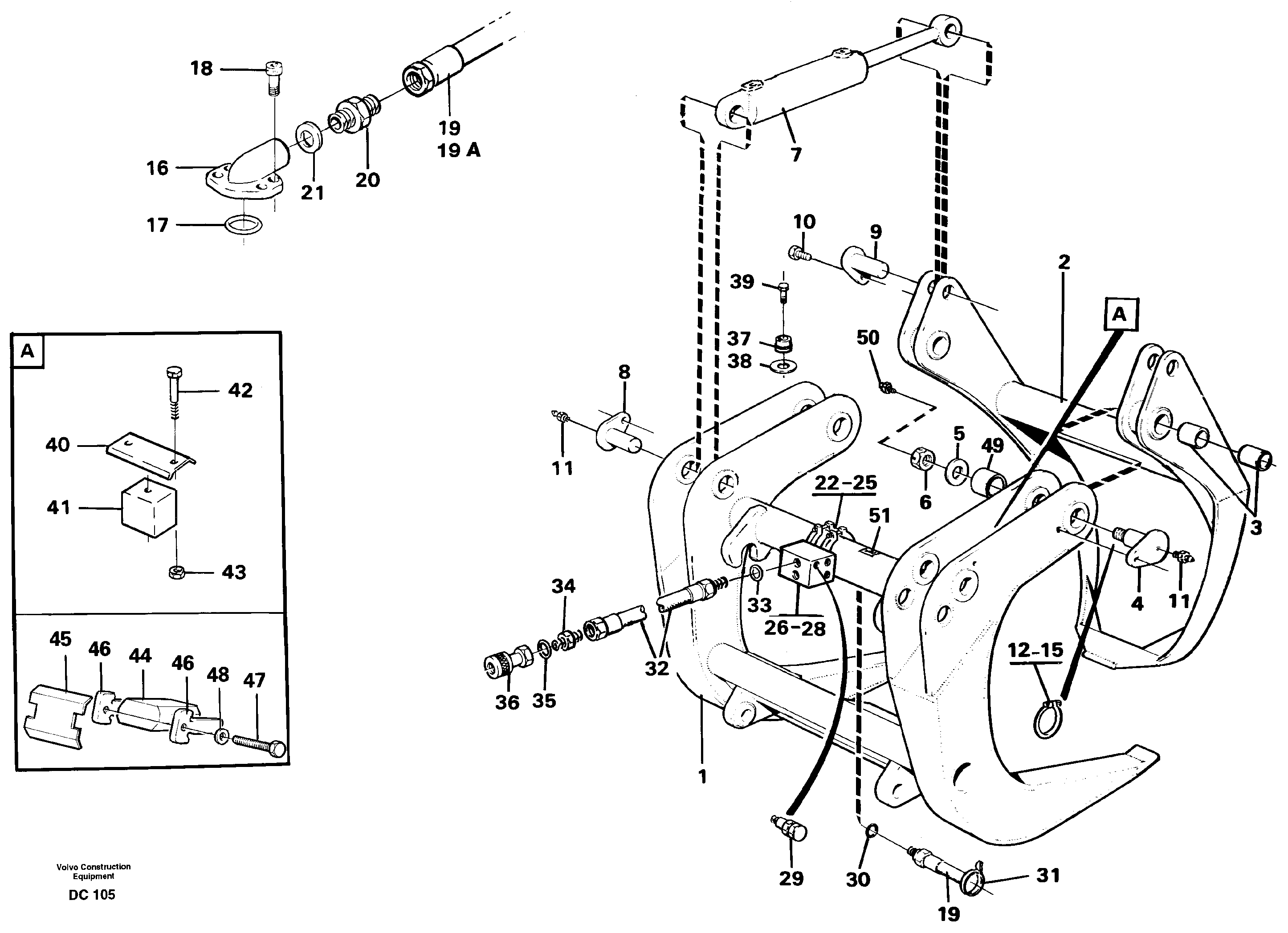 Sorting grapple  L50, L70 — volvo parts diagram