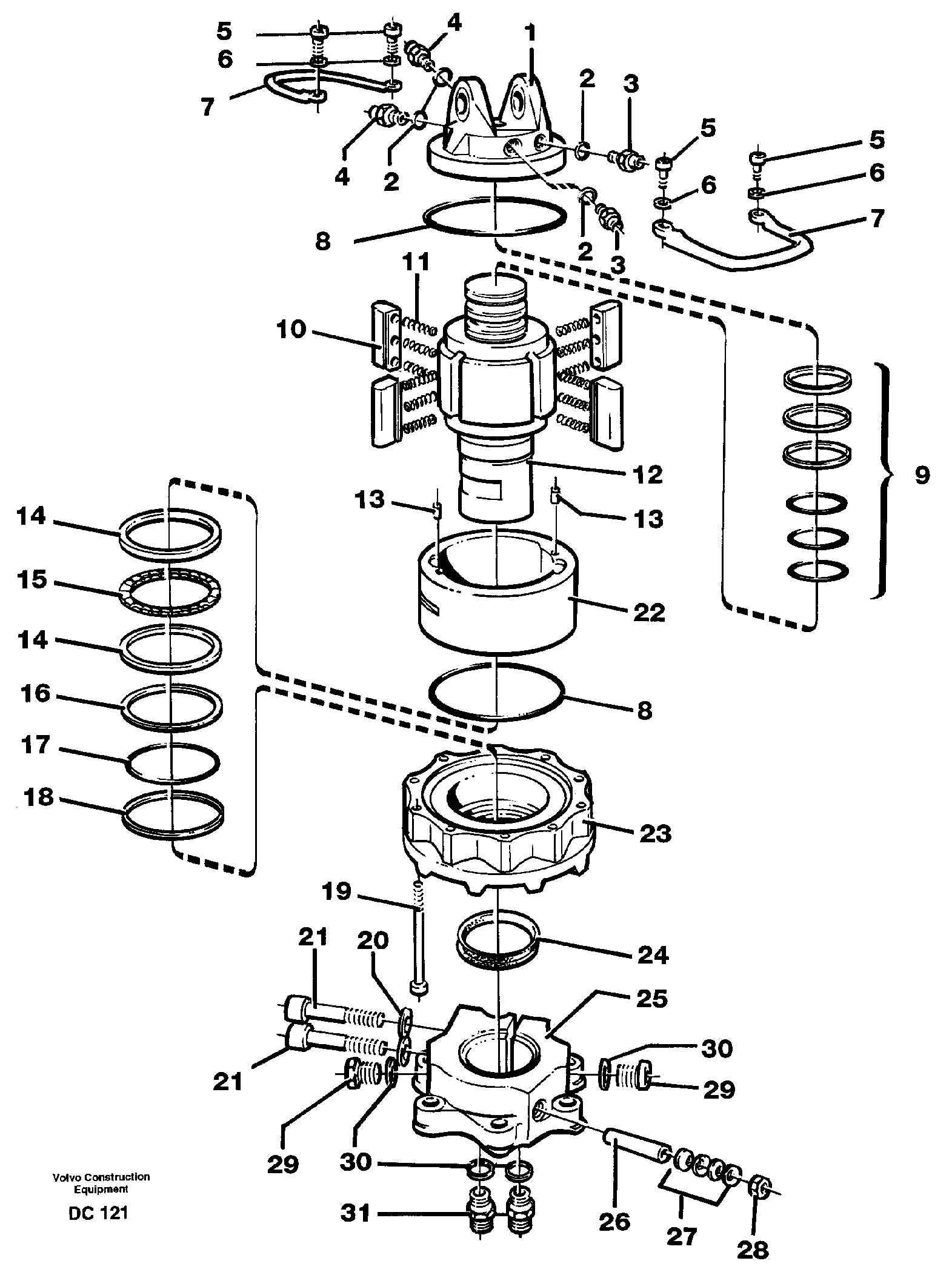 Rotator — volvo parts diagram