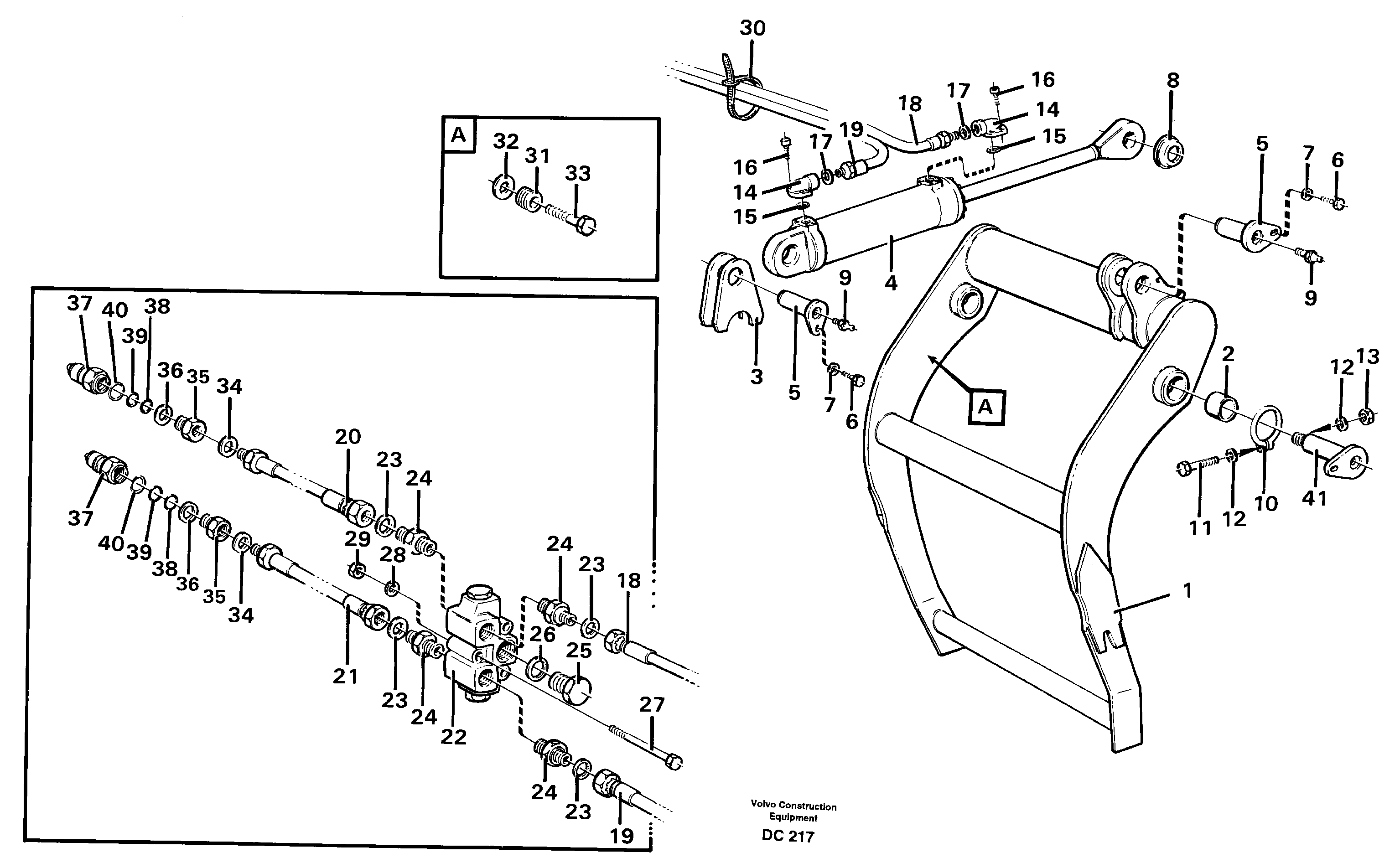 Holder-on  L50/B/C/D/E, L70/B/C/D, L90B/C/D, L120B/C/D/E — volvo parts diagram