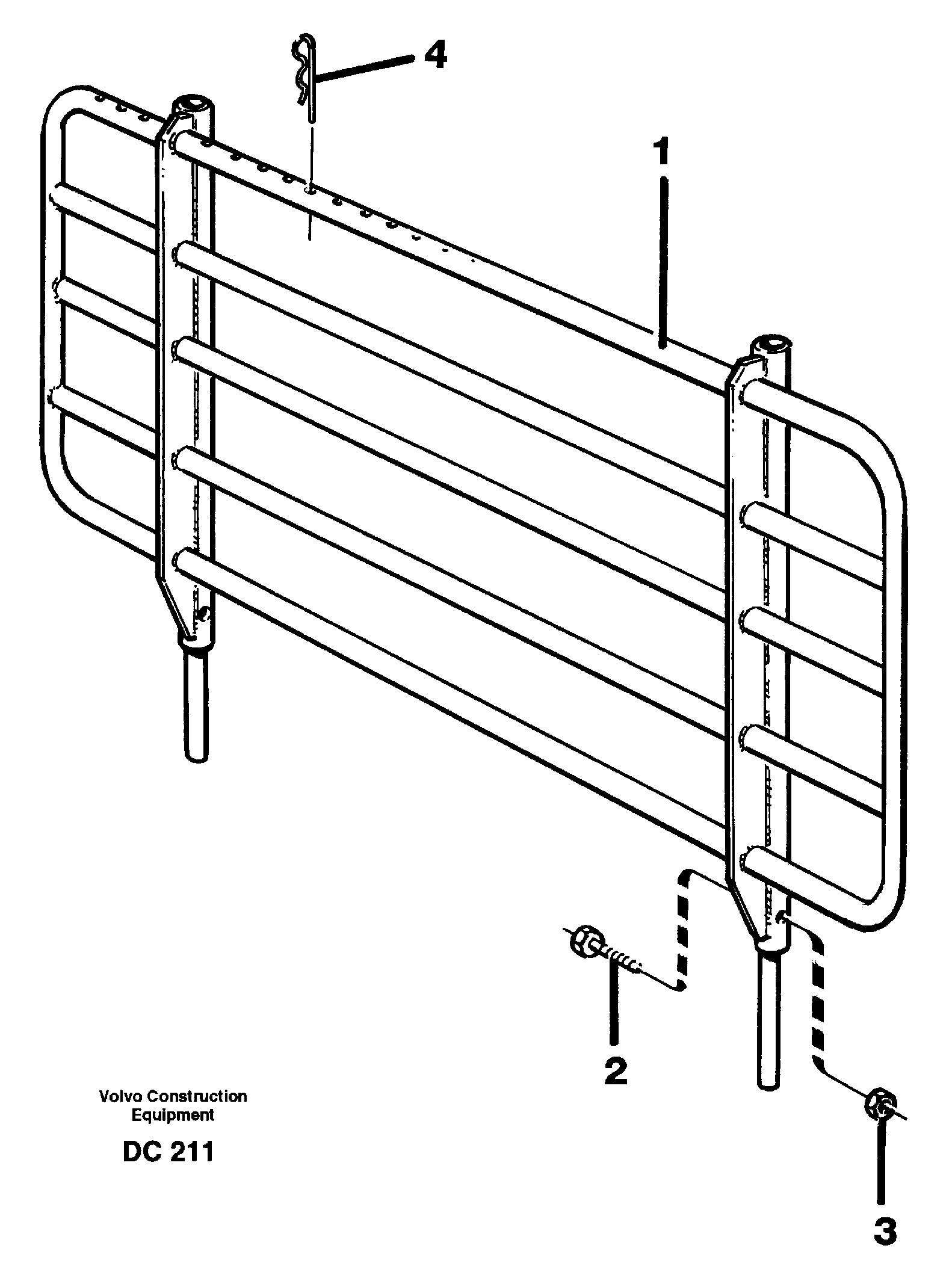 Loading support  L30, L50, L70/B/C, L90/B/C, L120/B/C, EL70/C — volvo parts diagram