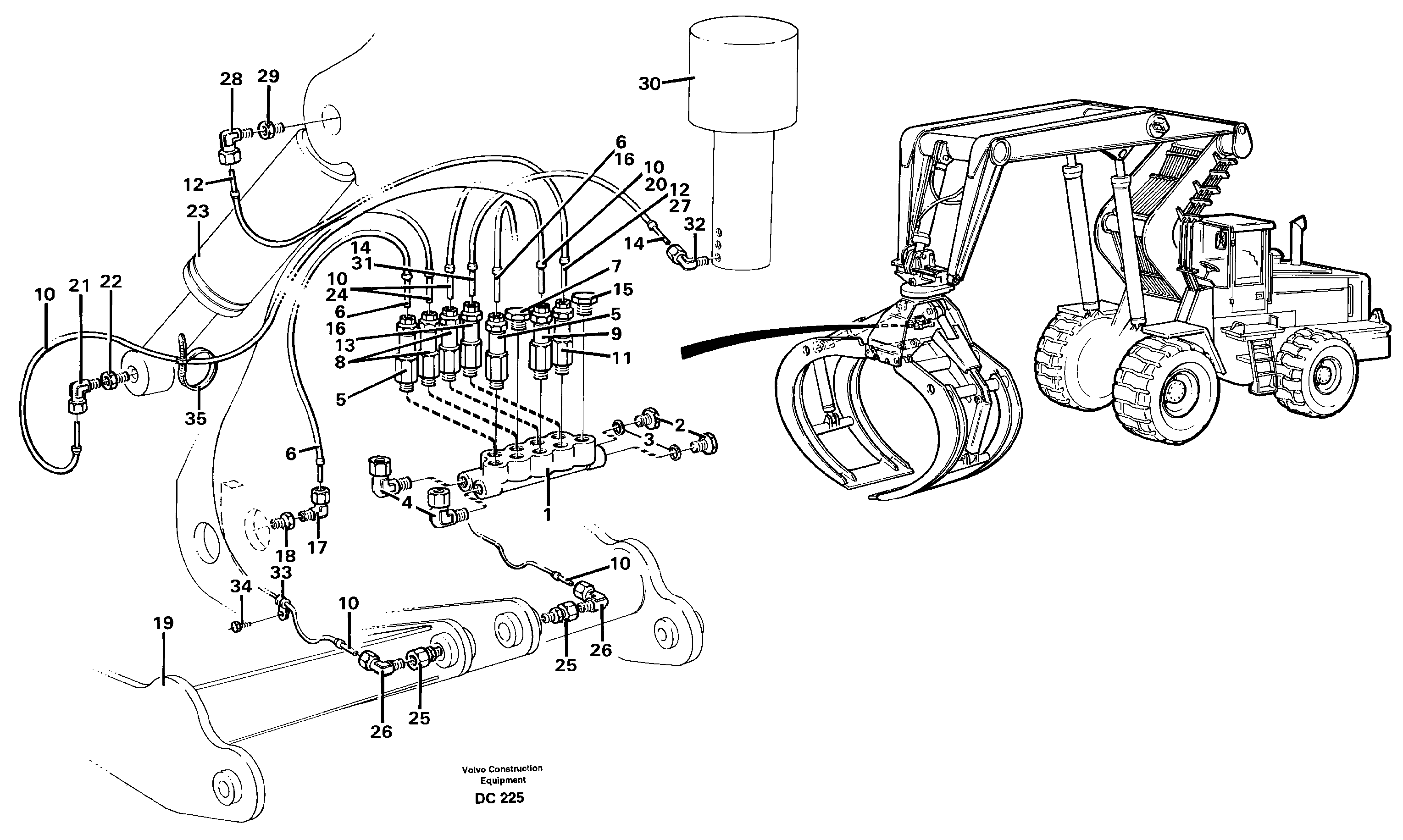 Distribution block, B7.  L PROD FOR 91852,91854,91855,92340,94463 — volvo parts diagram