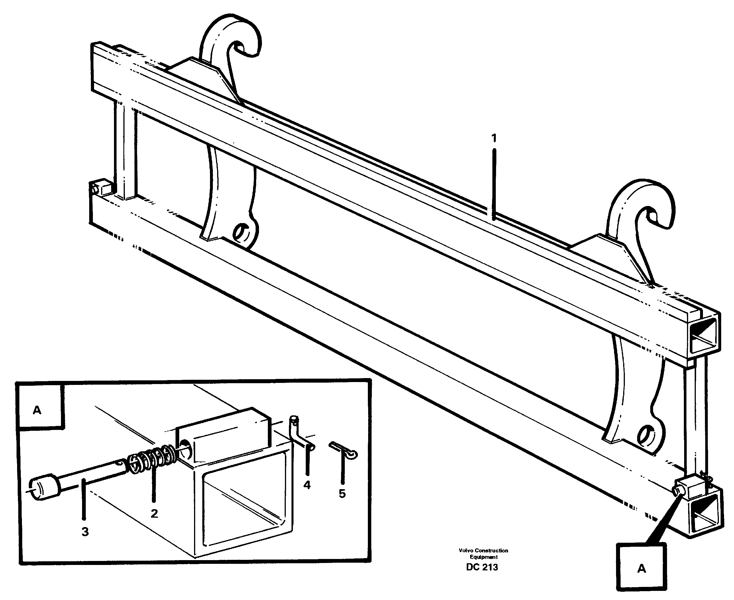 Fork frame  L30, L50, L70 — volvo parts diagram