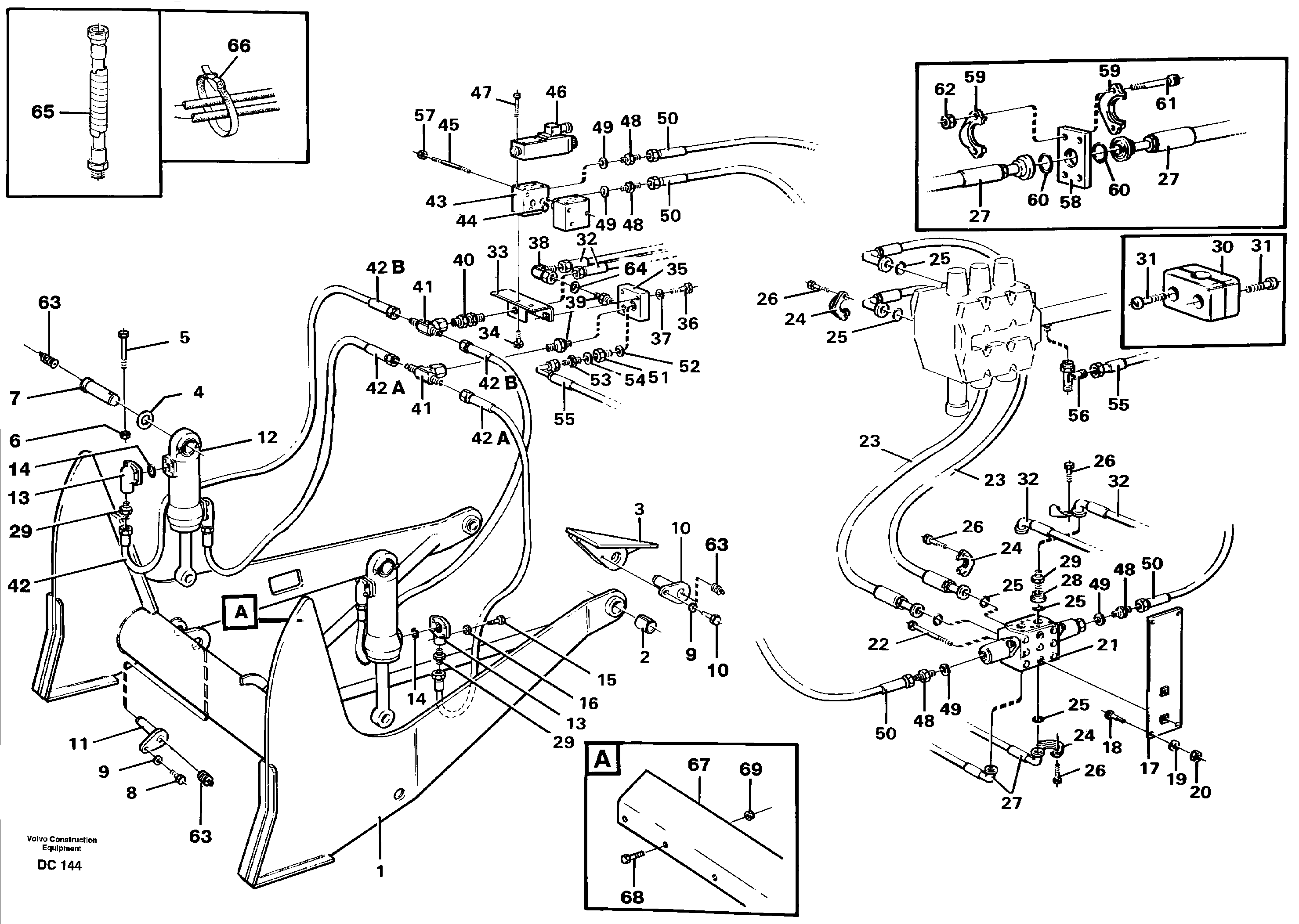 Log pusher  L150/C/D/E, L180/C/D — volvo parts diagram