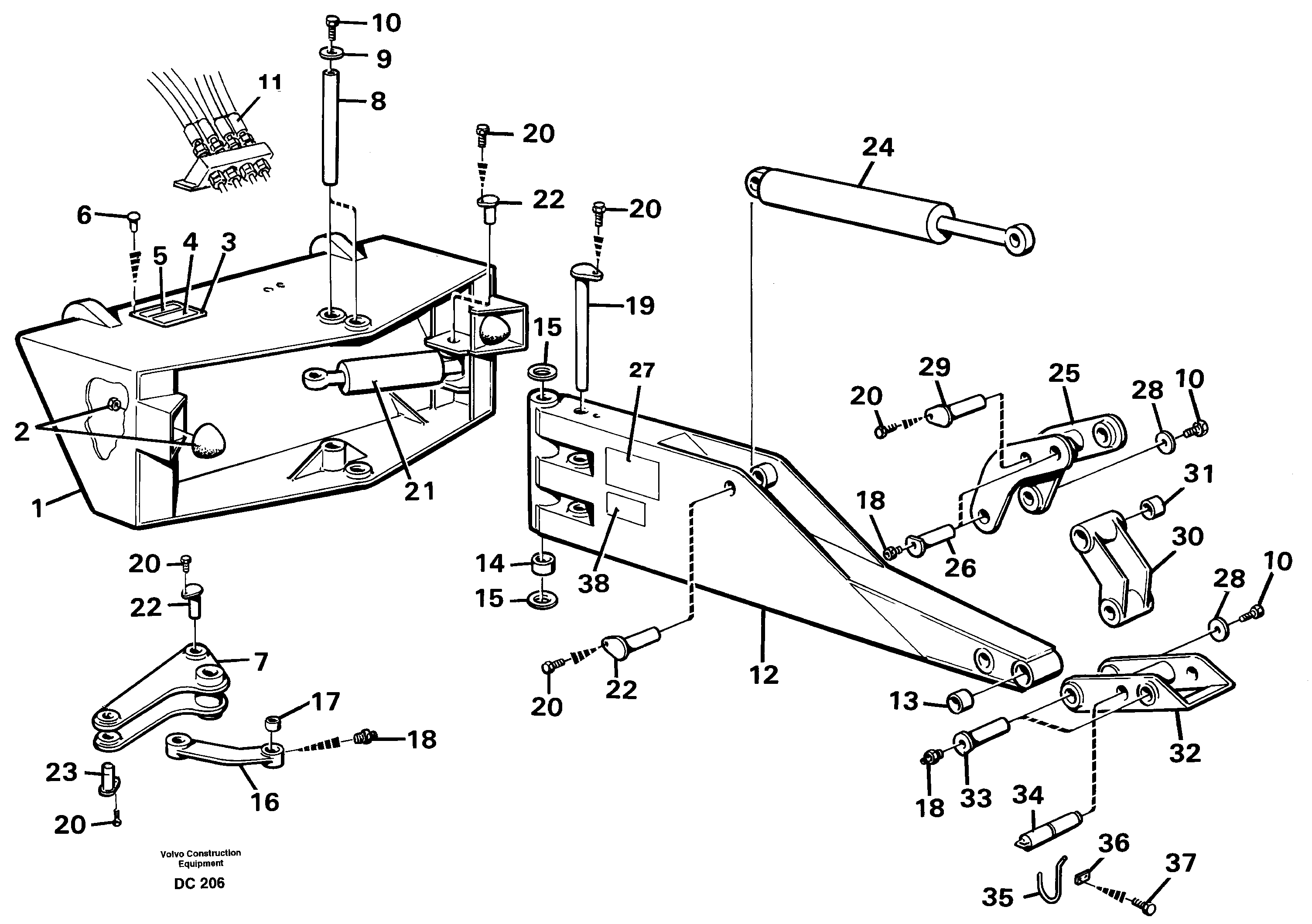 Service digger  L50, L70 — volvo parts diagram