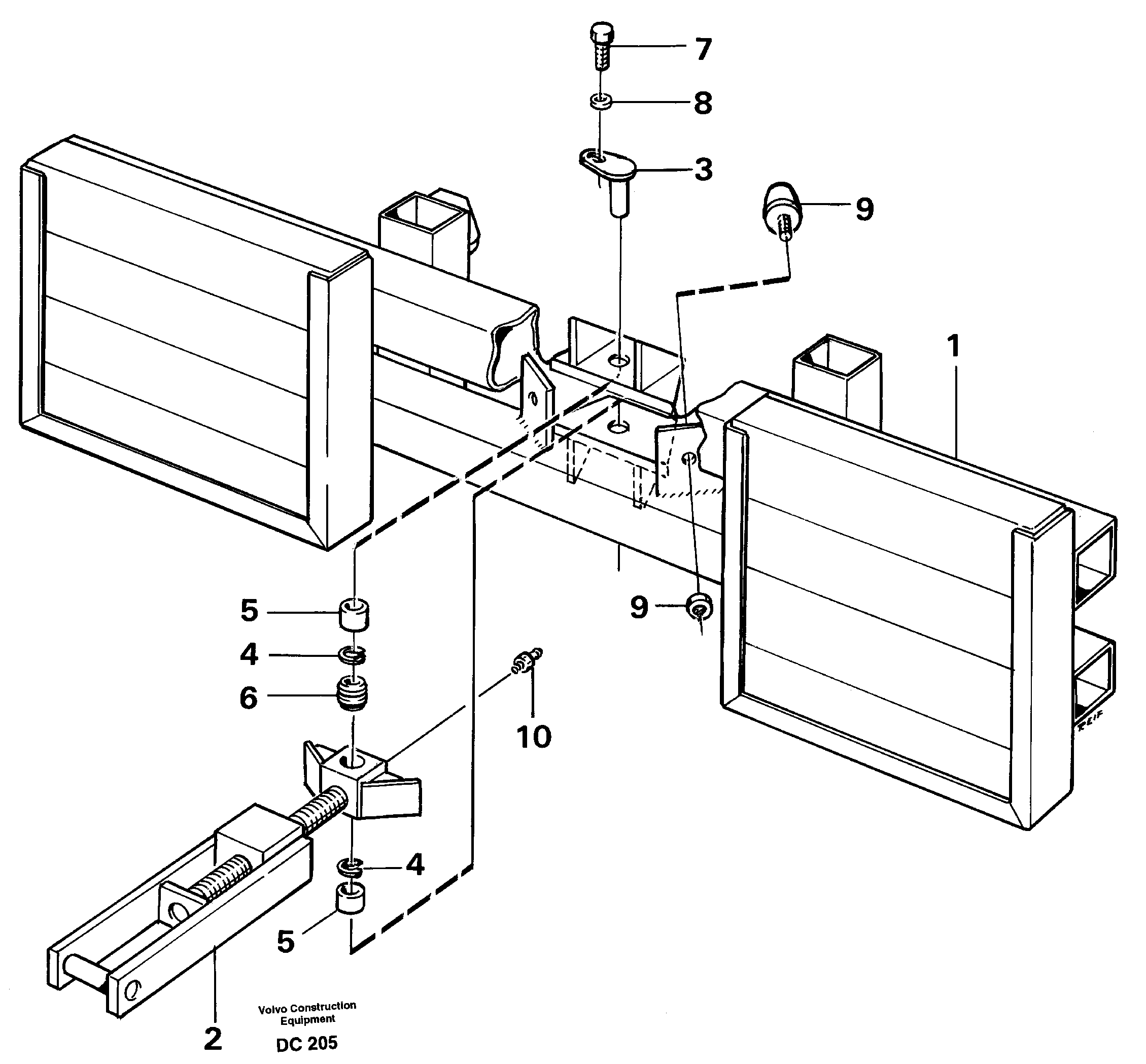 Shunting device  L50, L70 — volvo parts diagram