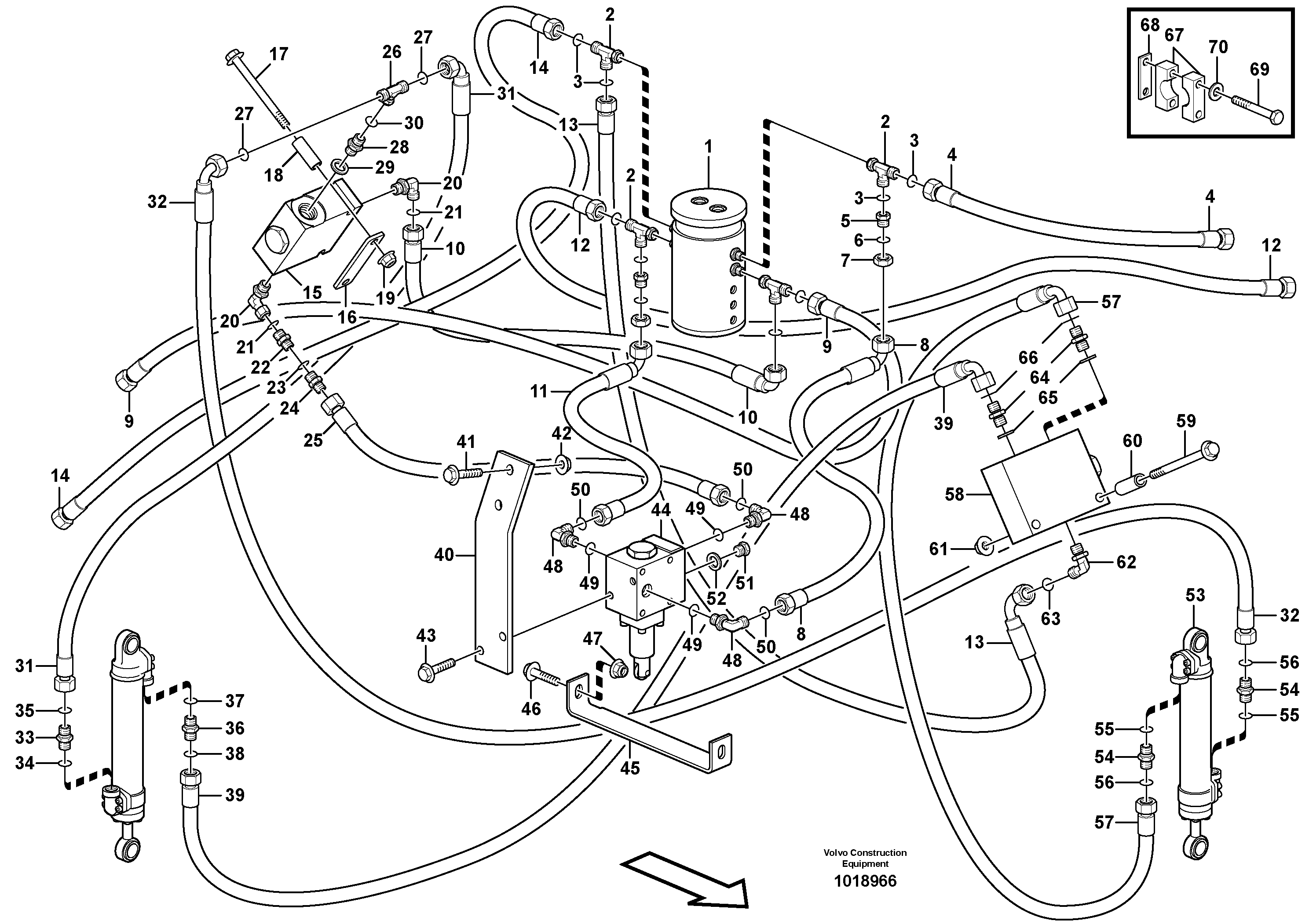 Hydraulic equipment  L180E — volvo parts diagram