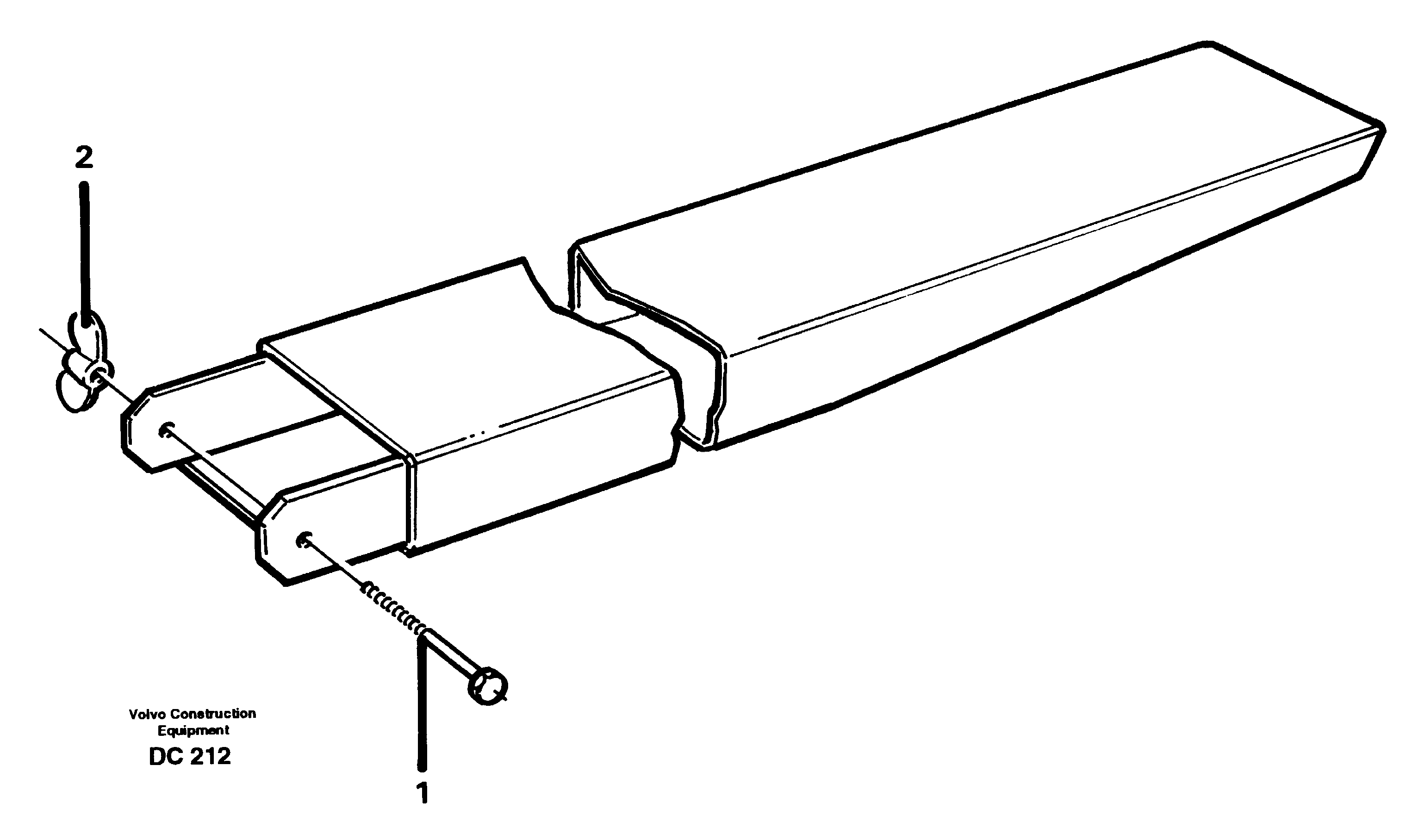 Fork arm extension  L30, L50/L70-E, L60E, L90/L120-E, L110E, EL70/C — volvo parts diagram