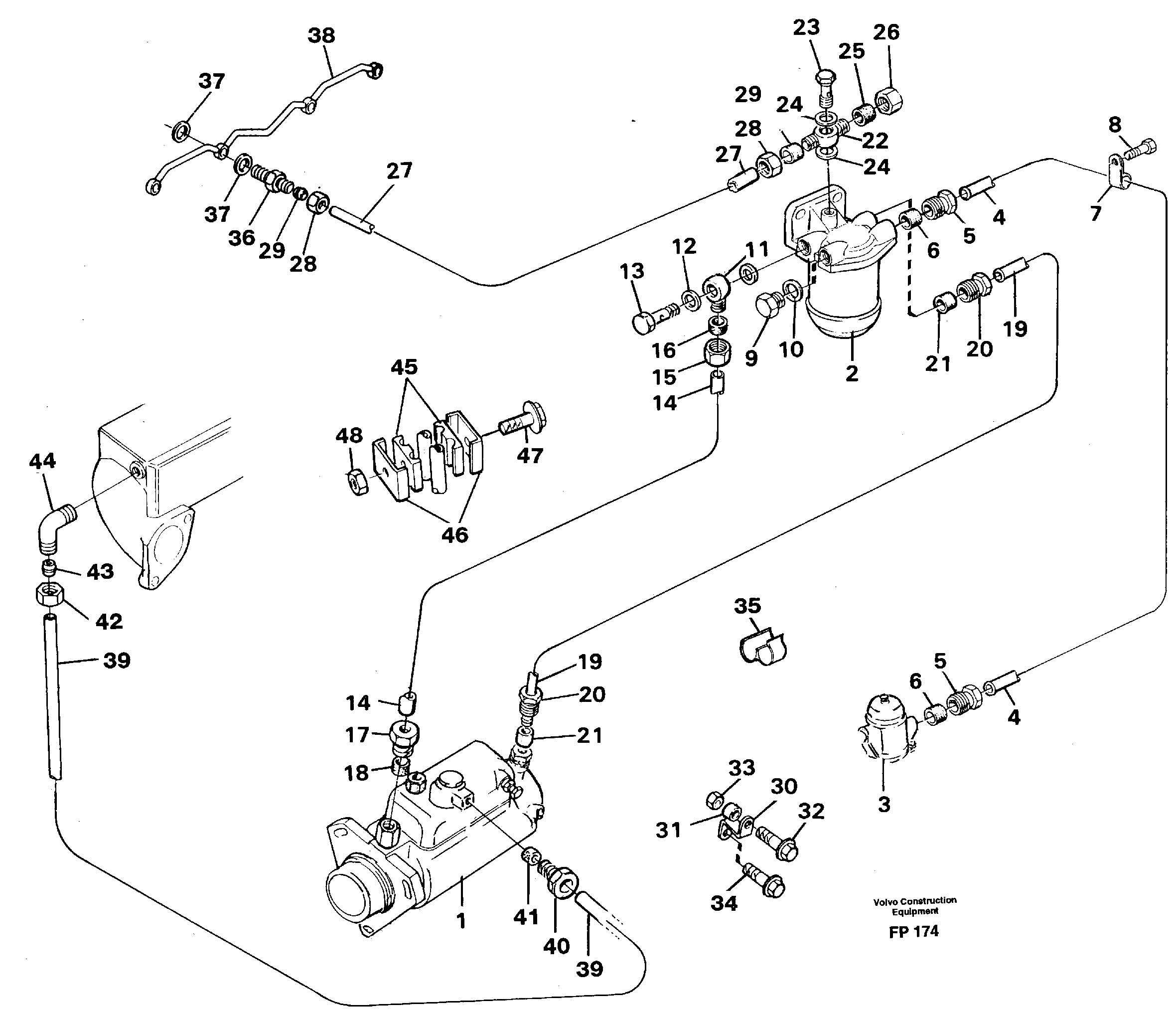 Fuel system: Fuel pump - fuel inject. — volvo parts diagram