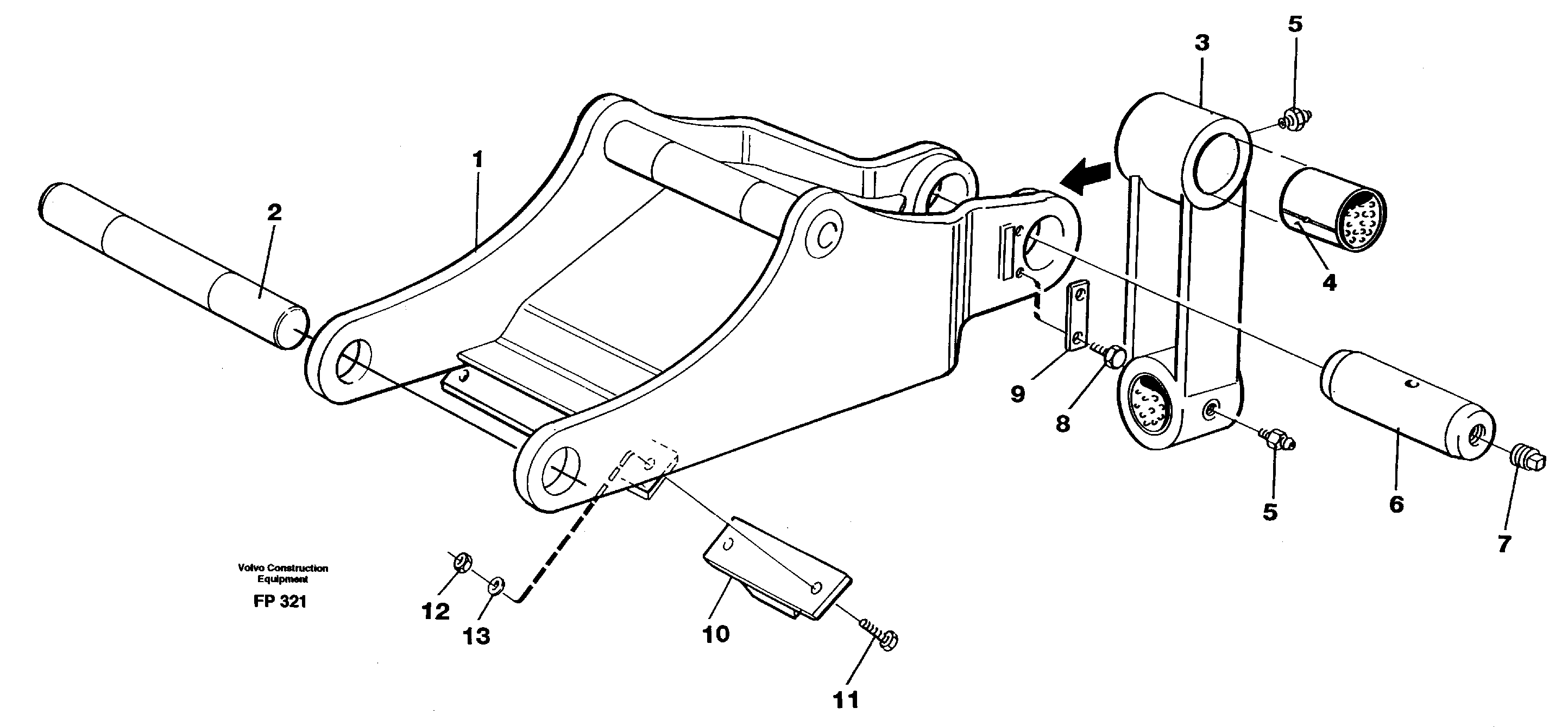 Clamshell rest  14259271 — volvo parts diagram
