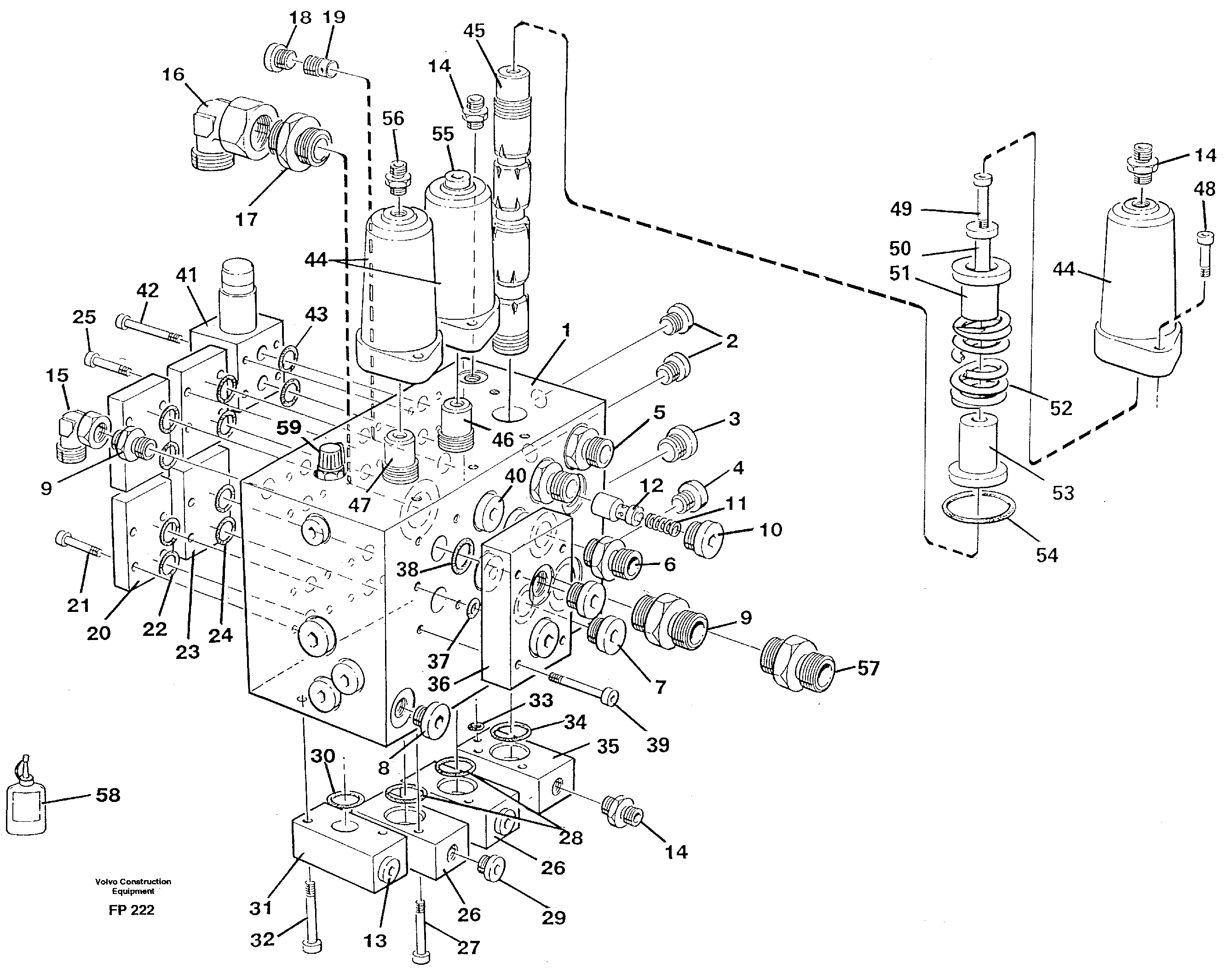 Slew valve assembly — volvo parts diagram