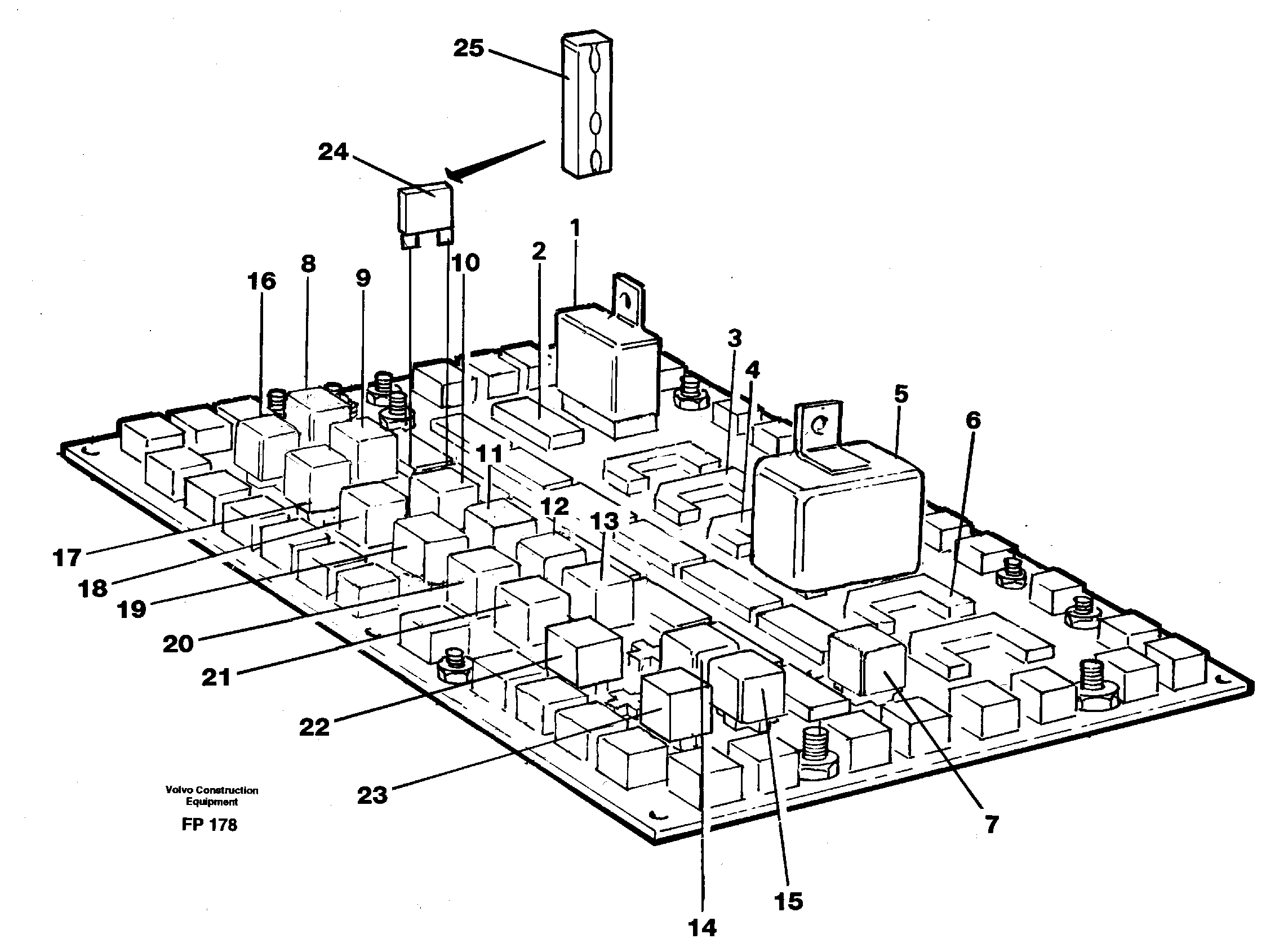 Electrical distribution unit, relay — volvo parts diagram