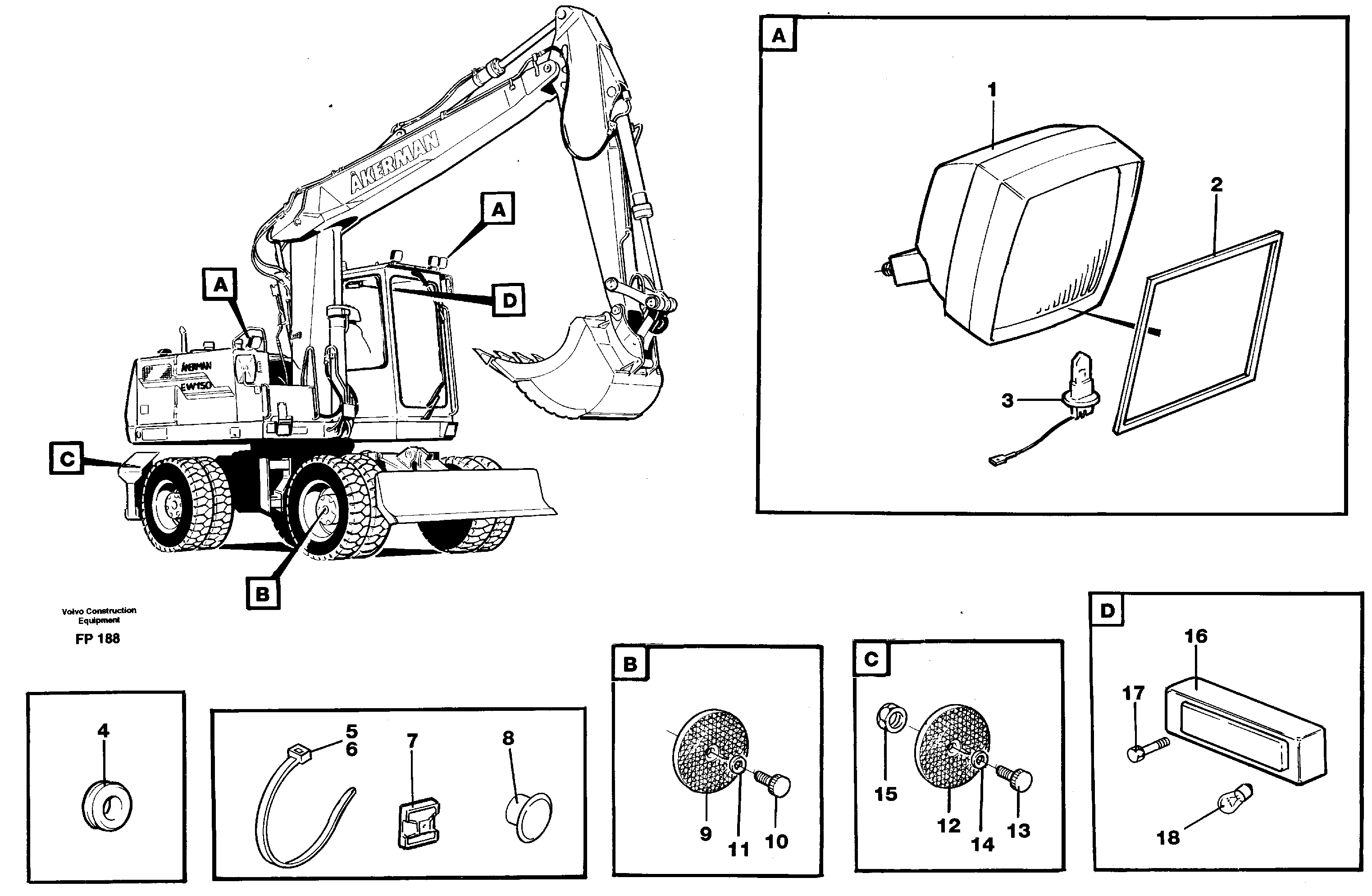 Lighting, front — volvo parts diagram